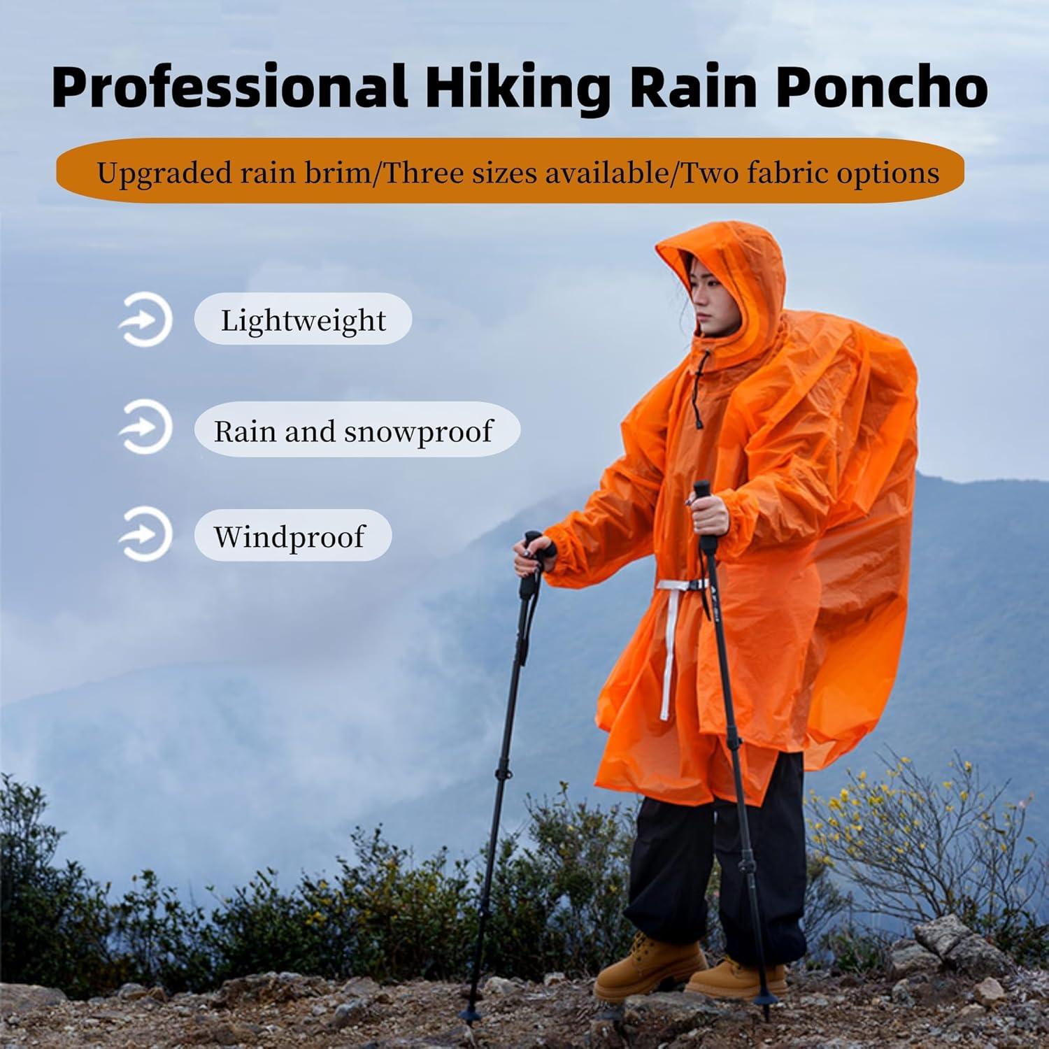 Poncho de Lluvia 3FULGEAR para Adultos, Impermeable y Ligero