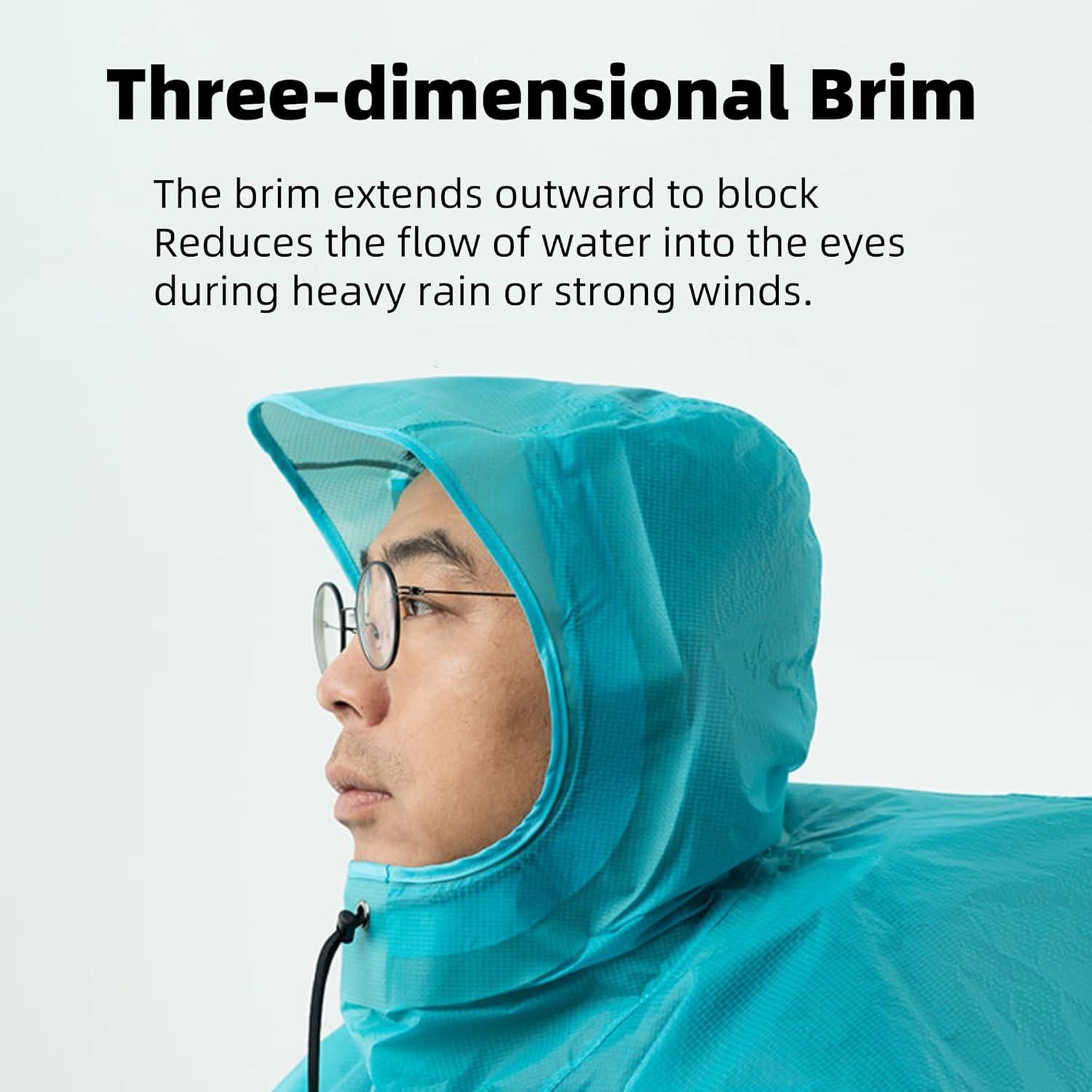 Poncho de Lluvia 3FULGEAR para Adultos, Impermeable y Ligero