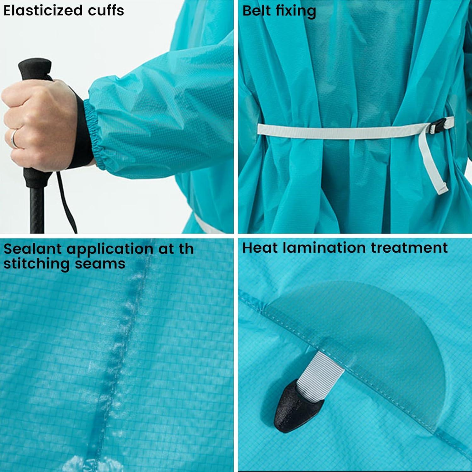 Poncho de Lluvia 3FULGEAR para Adultos, Impermeable y Ligero