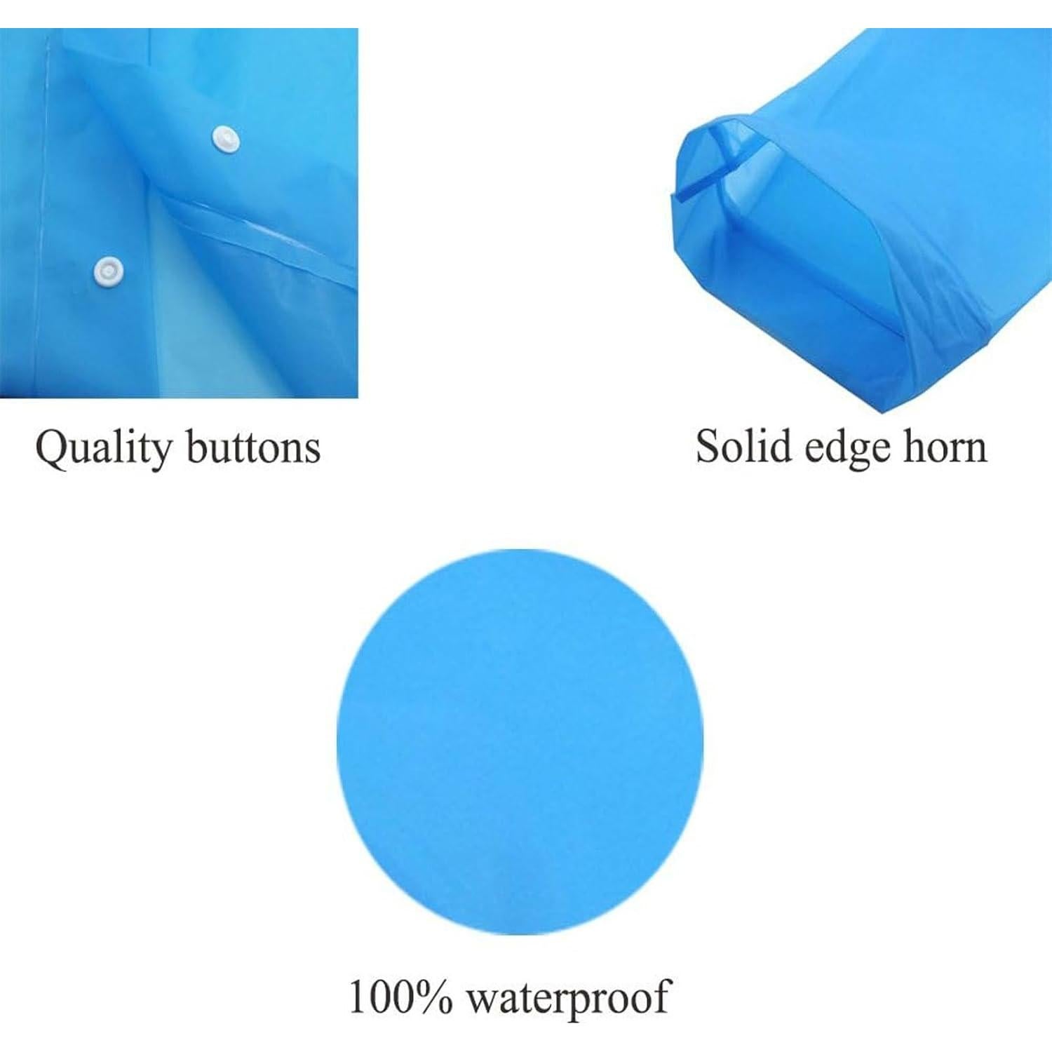 Poncho de Lluvia Reutilizable para Niños Nyicey - Azul y Blanco