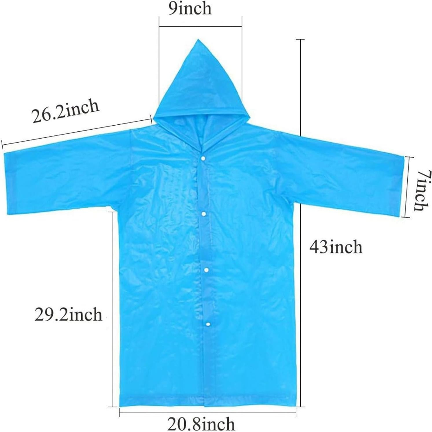 Poncho de Lluvia Reutilizable para Niños Nyicey - Azul y Blanco