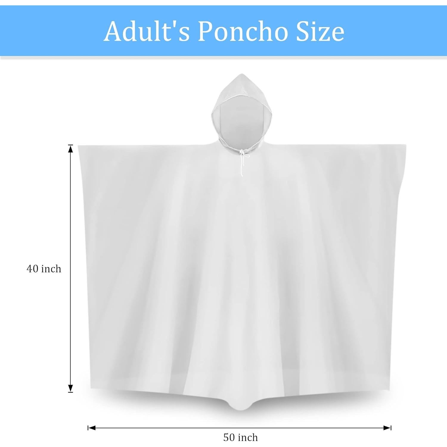 Paquete Familiar de Ponchos de Lluvia SAIWEYNEE - 2 Adultos y 2 Niños