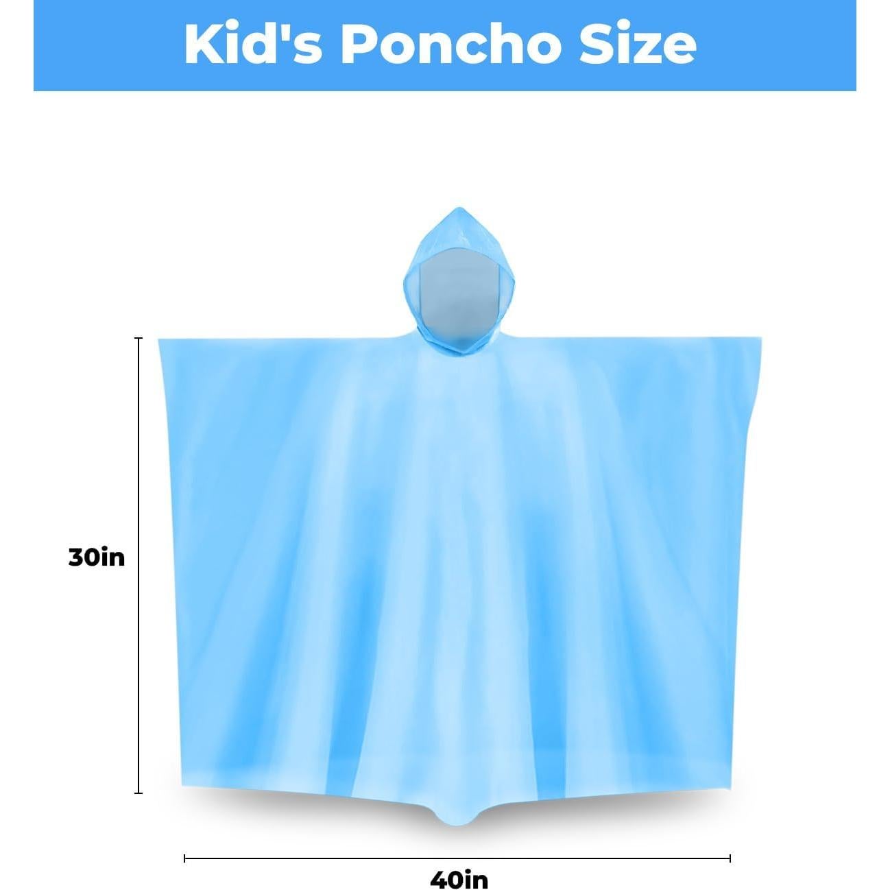 Paquete Familiar de Ponchos de Lluvia SAIWEYNEE - 2 Adultos y 2 Niños