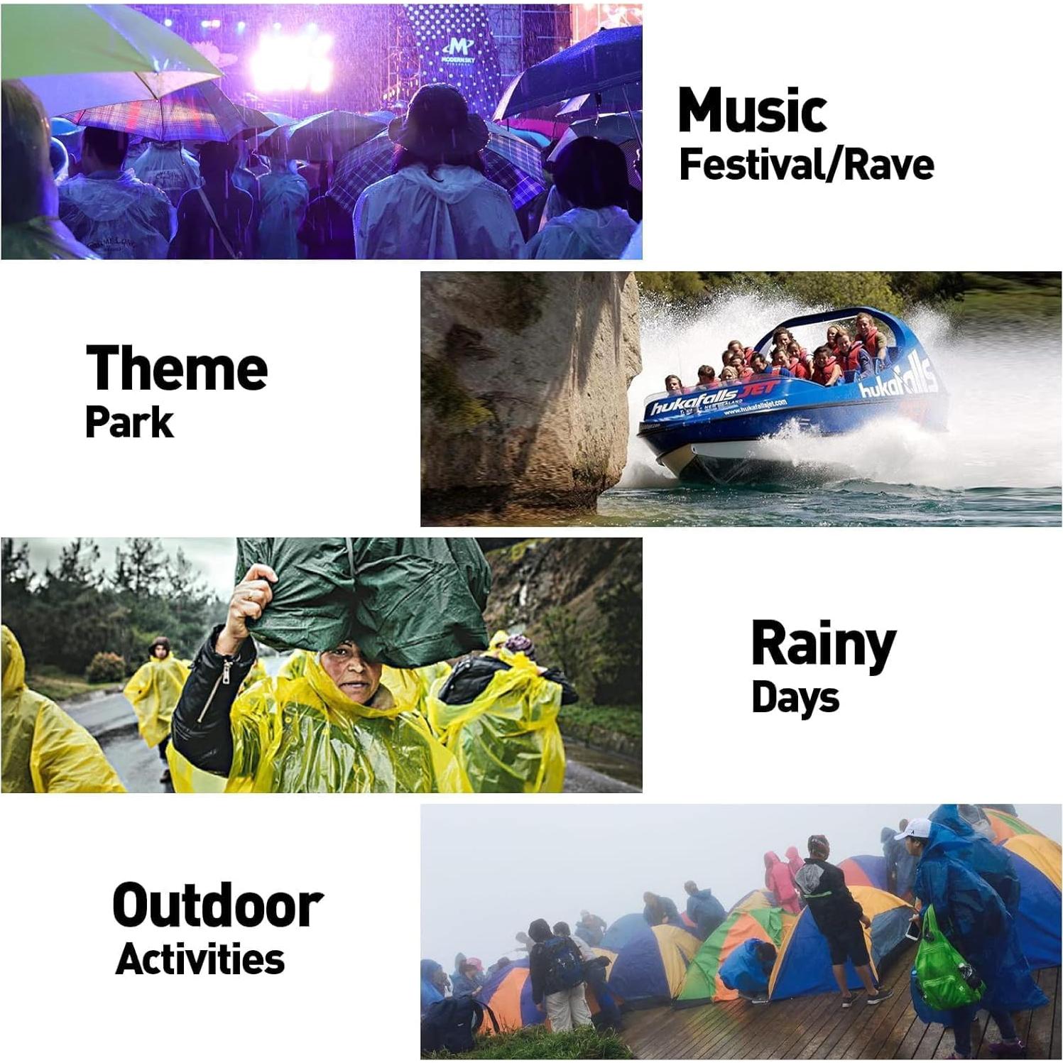 Ponchos de Lluvia Reutilizables para Niños OPACC - 3 Paquetes