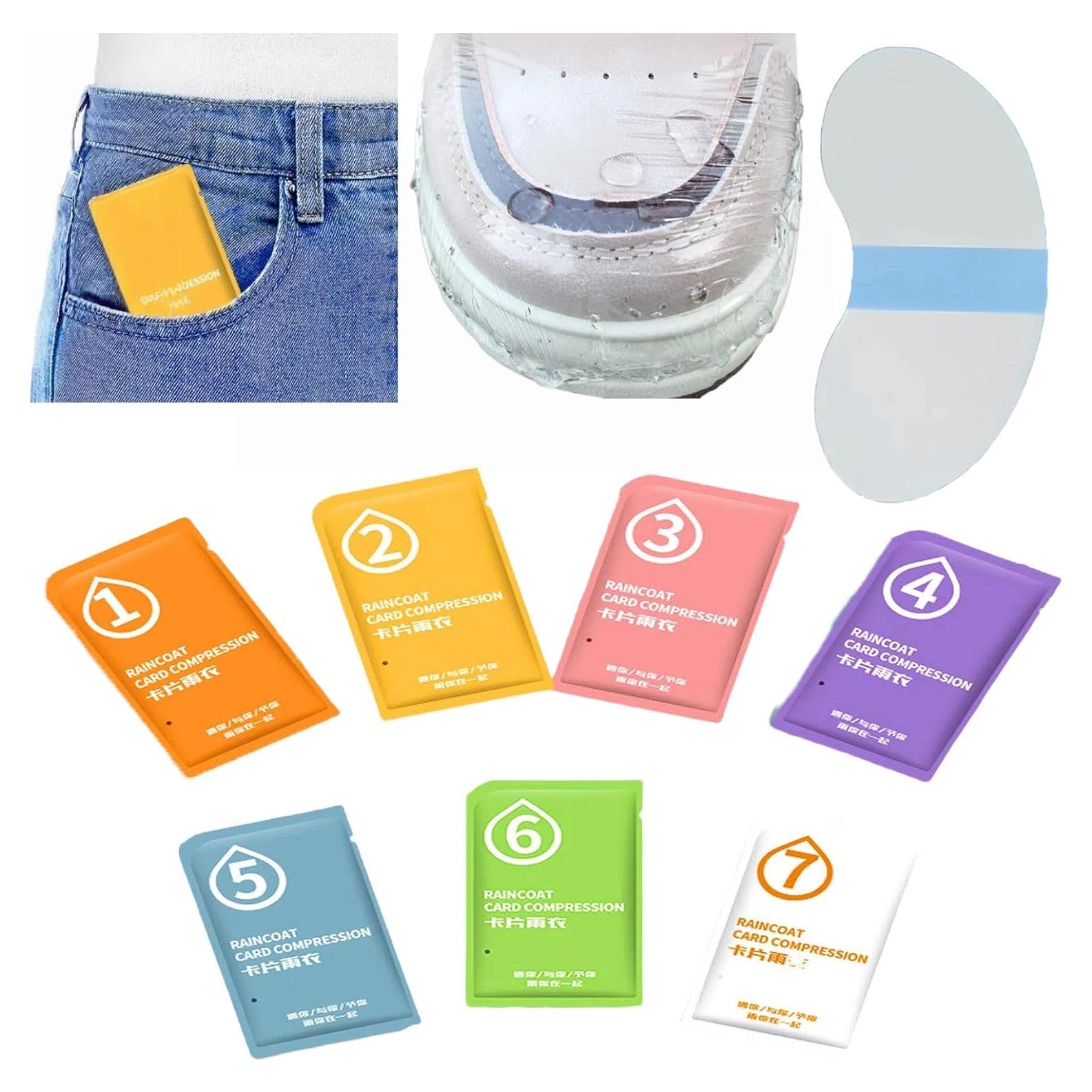 Poncho de Lluvia Desechable Kucrozew con Pegatinas para Zapatos