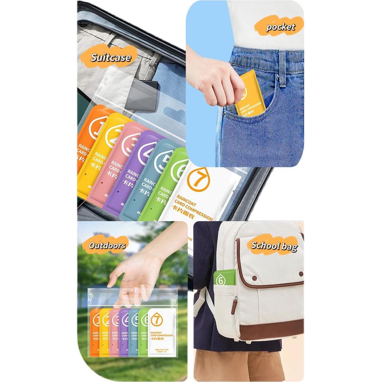 Poncho de Lluvia Desechable Kucrozew con Pegatinas para Zapatos