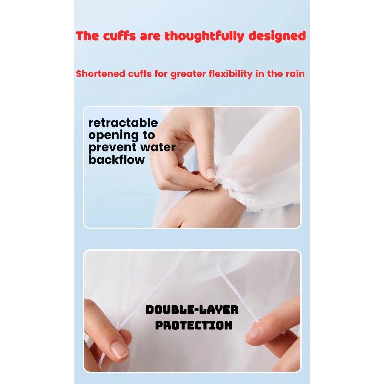 Poncho de Lluvia Desechable Kucrozew con Pegatinas para Zapatos