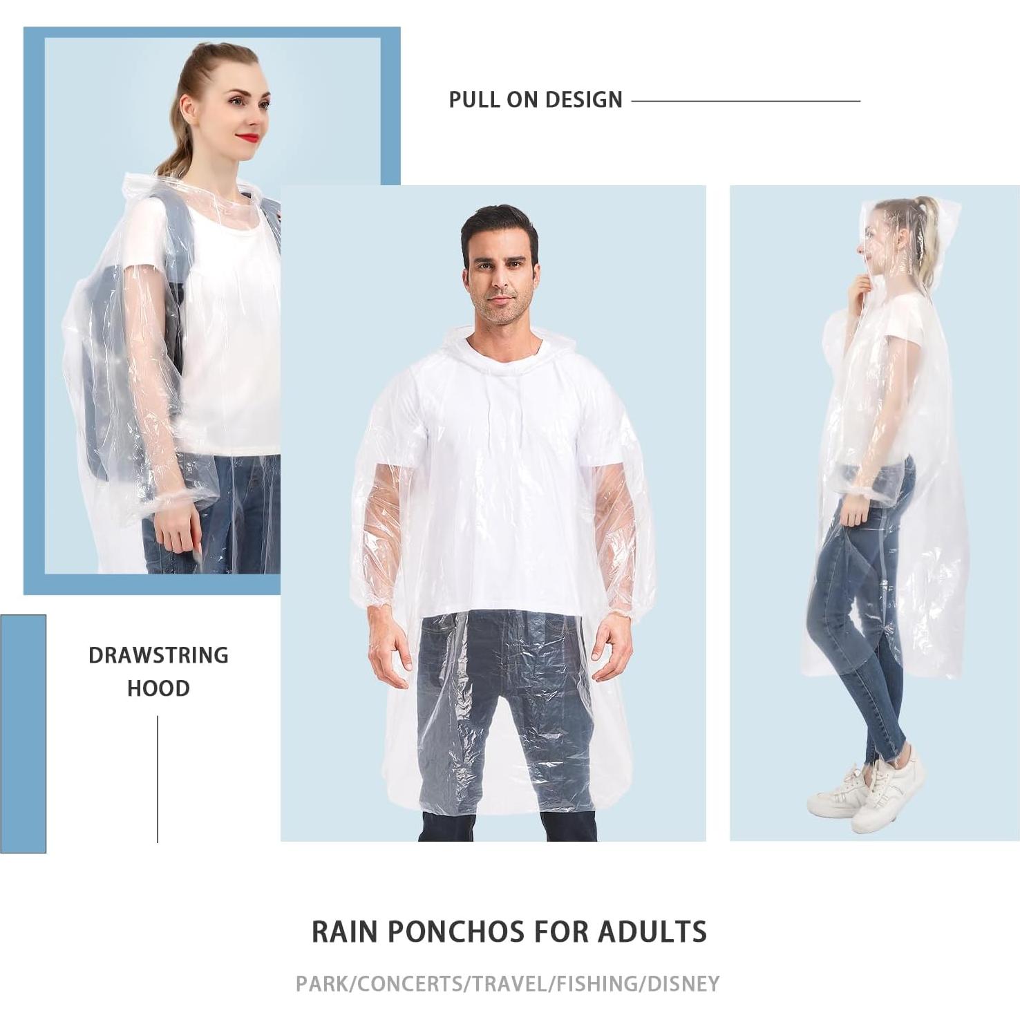 Ponchos de Lluvia Desechables SWOGAA 10 y 4 Paquete Adultos