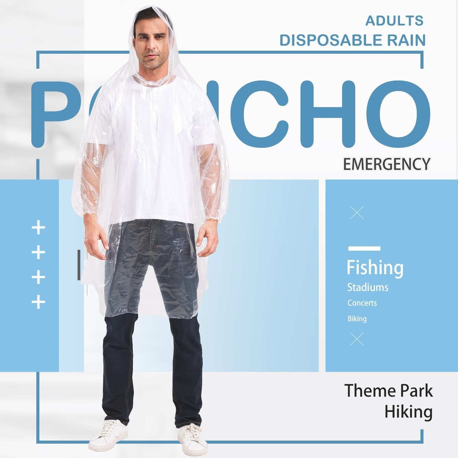 Ponchos de Lluvia Desechables SWOGAA 10 y 4 Paquete Adultos