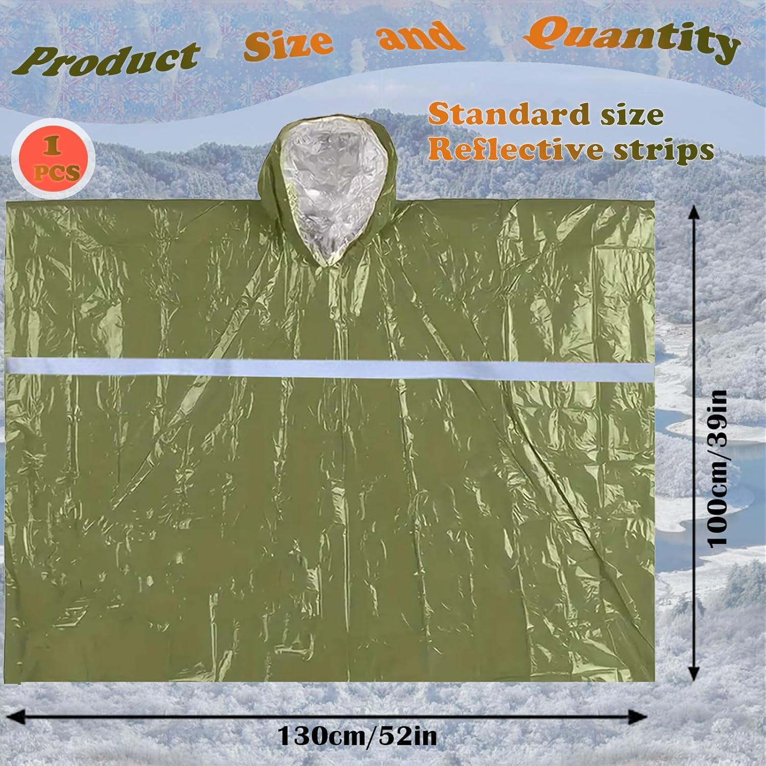 Poncho de Emergencia Alta Visibilidad LPSJSFSS 2X Mylar 99x132cm