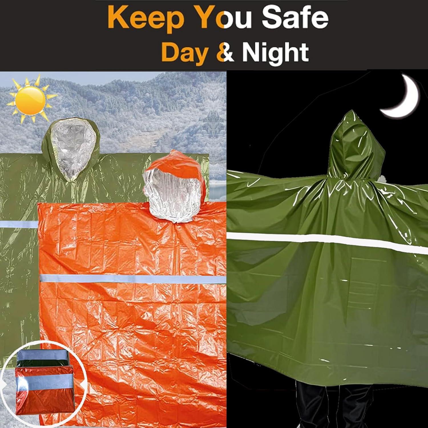 Poncho de Emergencia Alta Visibilidad LPSJSFSS 2X Mylar 99x132cm