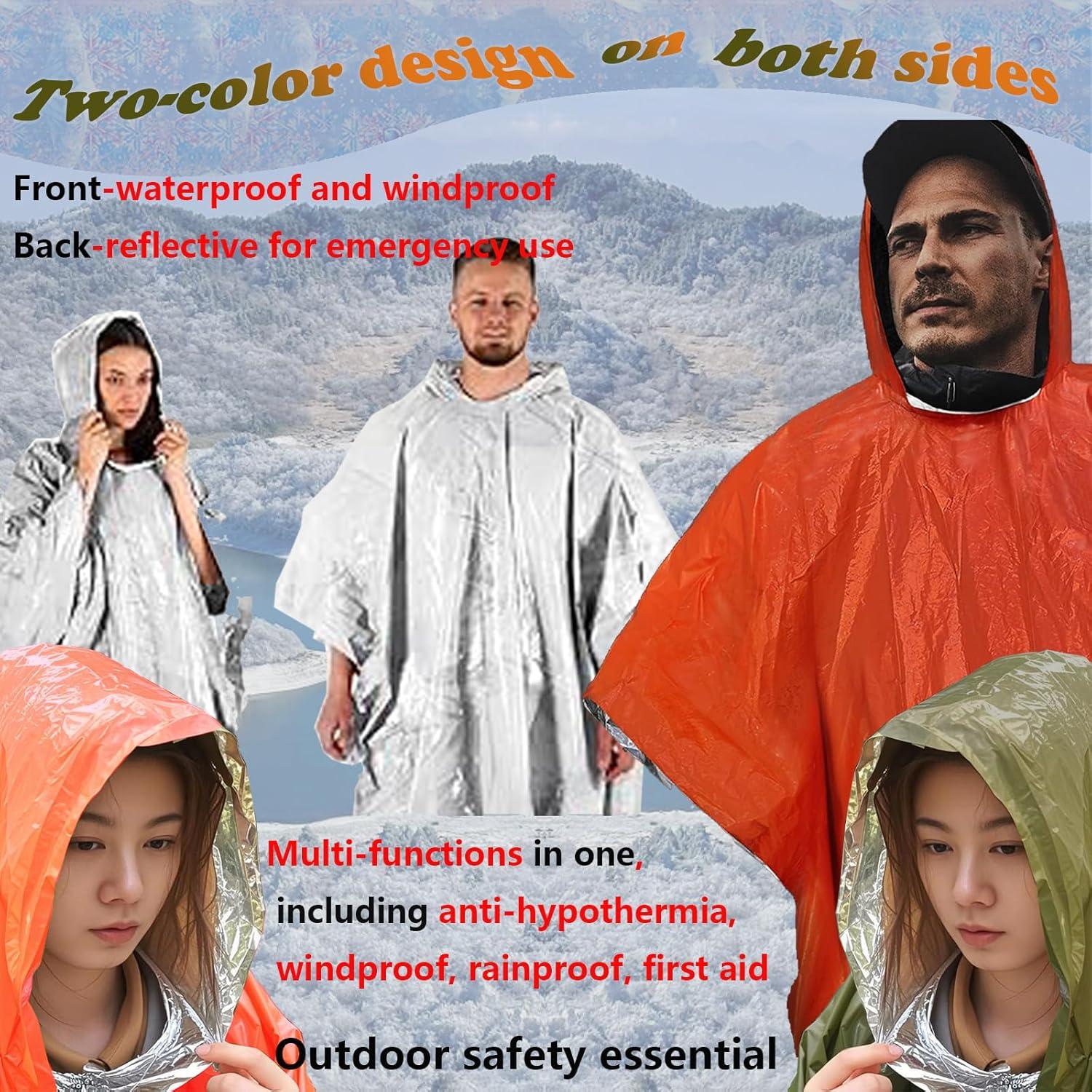 Poncho de Emergencia Alta Visibilidad LPSJSFSS 2X Mylar 99x132cm