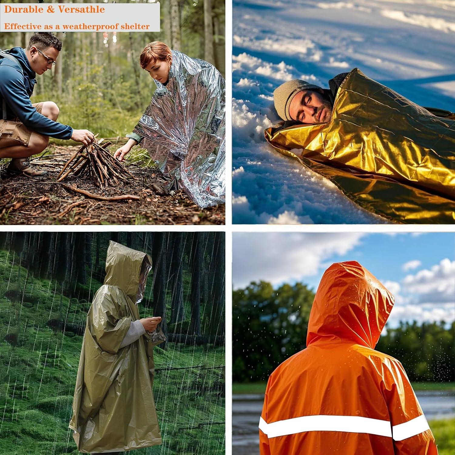 Poncho de Emergencia Alta Visibilidad LPSJSFSS 2X Mylar 99x132cm