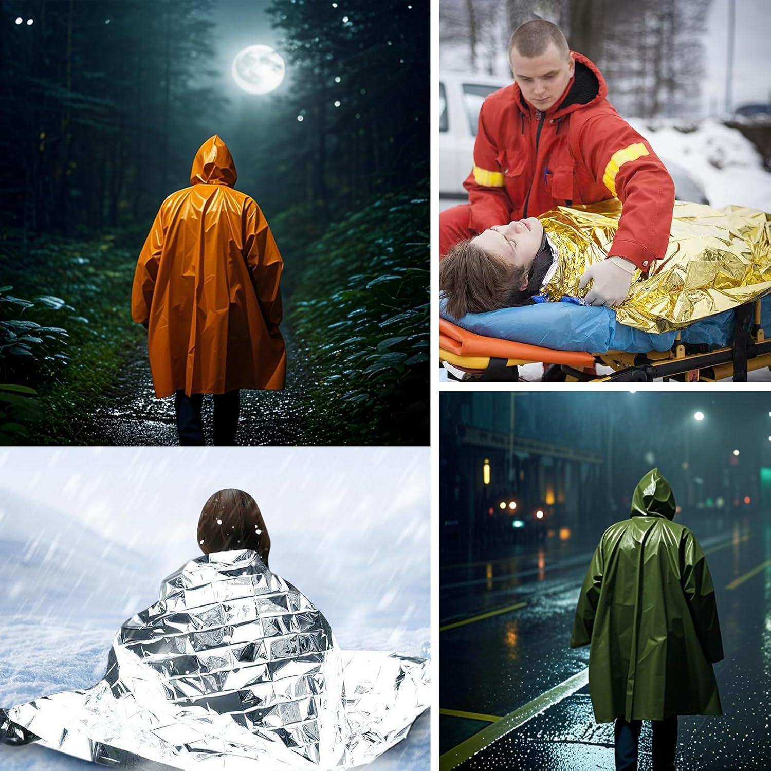 Poncho de Emergencia Alta Visibilidad LPSJSFSS 2X Mylar 99x132cm