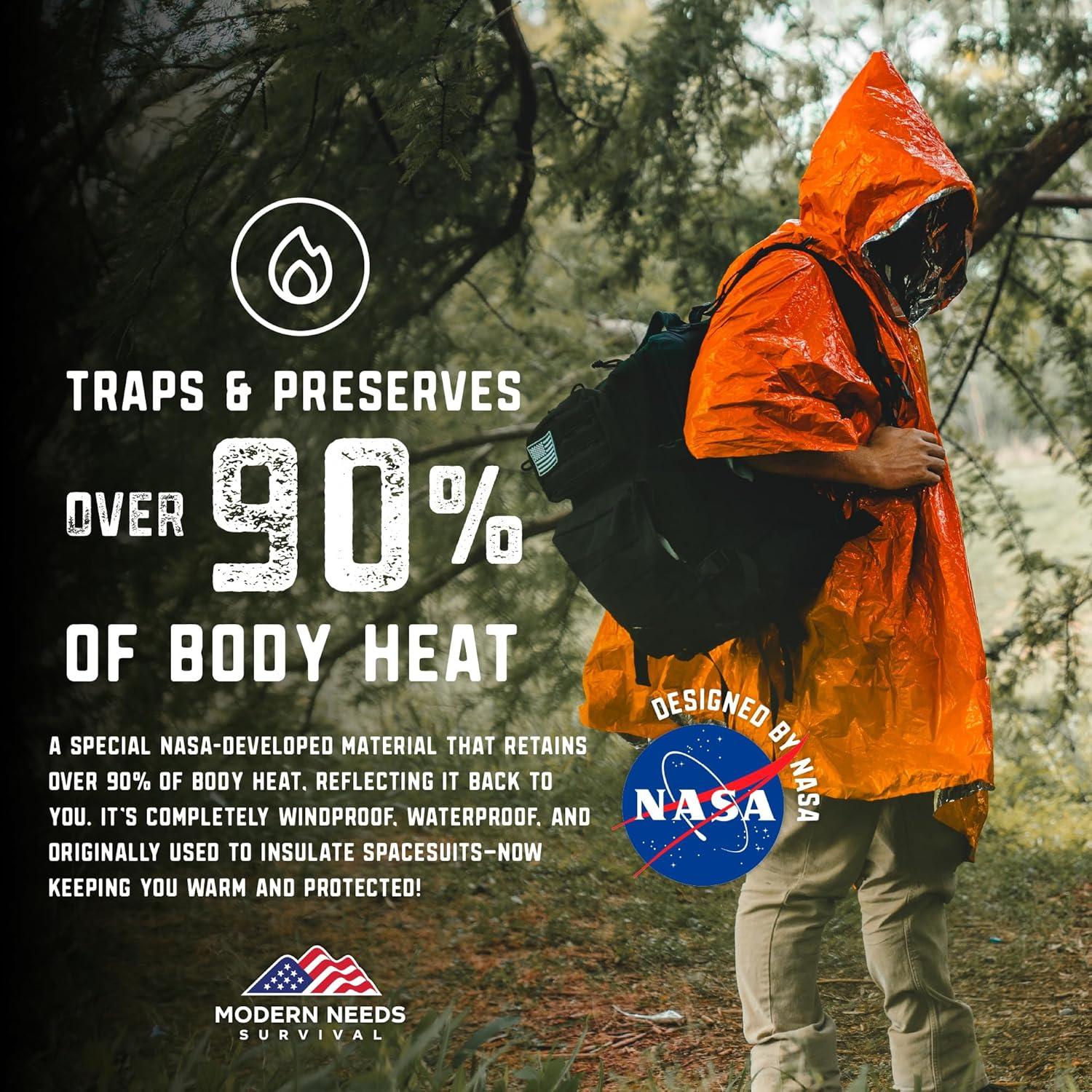 Poncho Impermeable Desechable Unisex - Chaleco de Supervivencia