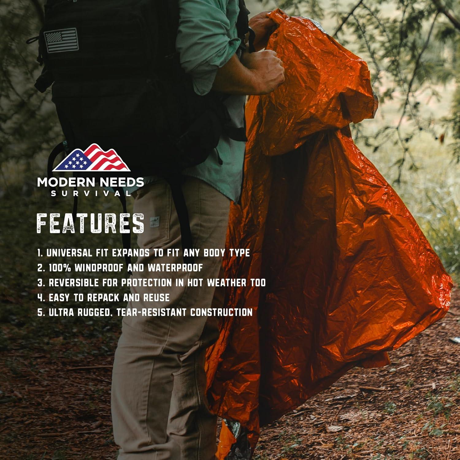 Poncho Impermeable Desechable Unisex - Chaleco de Supervivencia