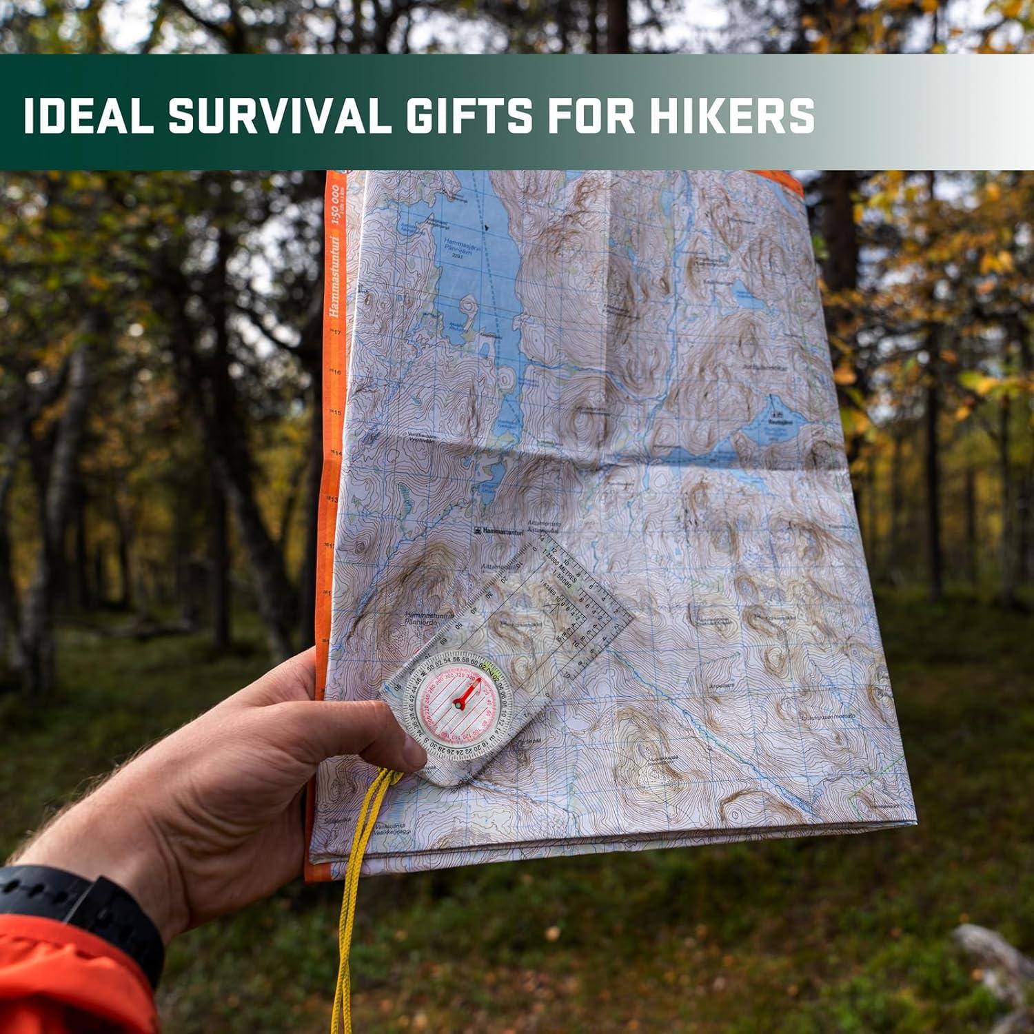 Brújula de Navegación Militar Eyeskey con Inclinómetro 15.5x9.5cm