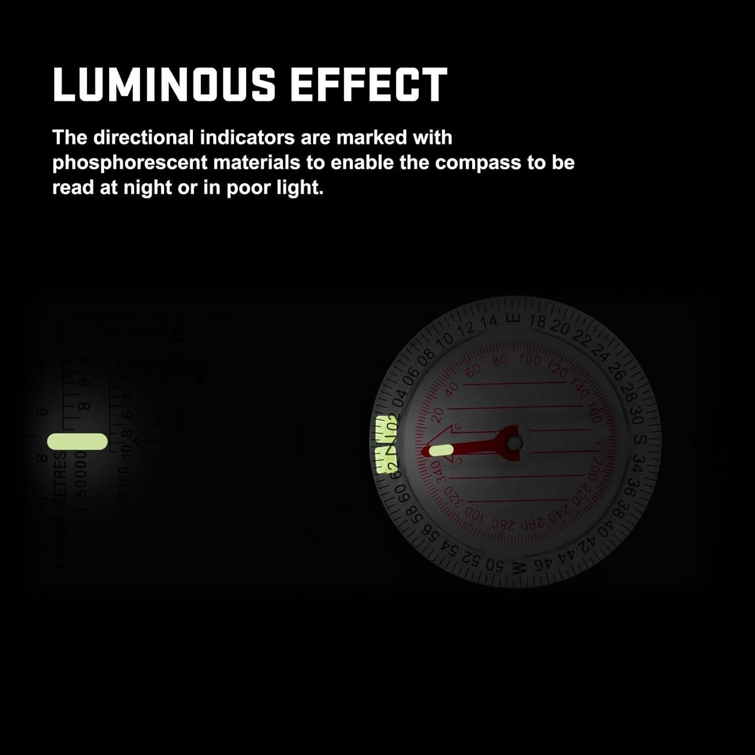 Brújula de Navegación Militar Eyeskey con Inclinómetro 15.5x9.5cm