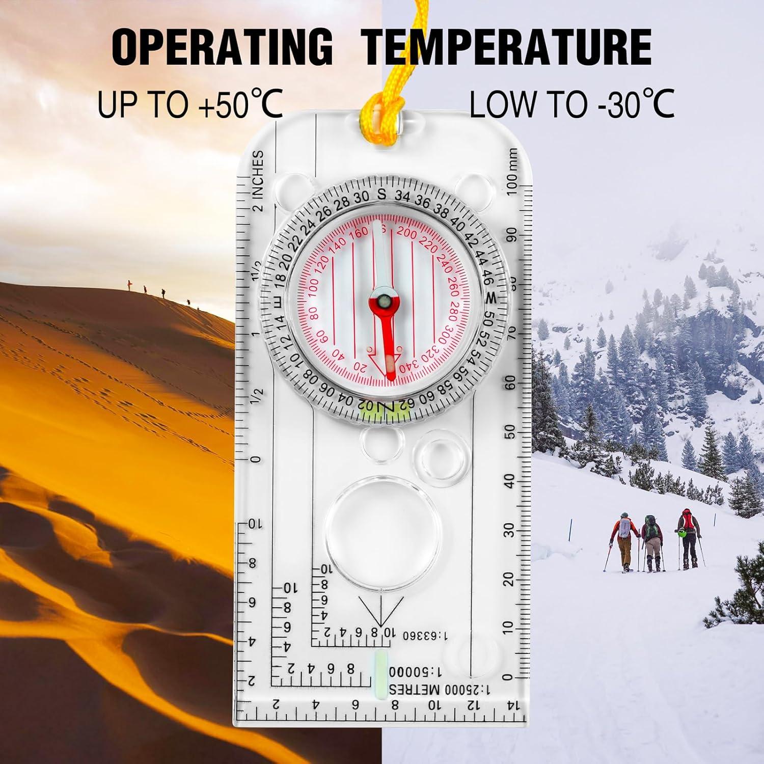 Brújula de Navegación Militar Eyeskey con Inclinómetro 15.5x9.5cm