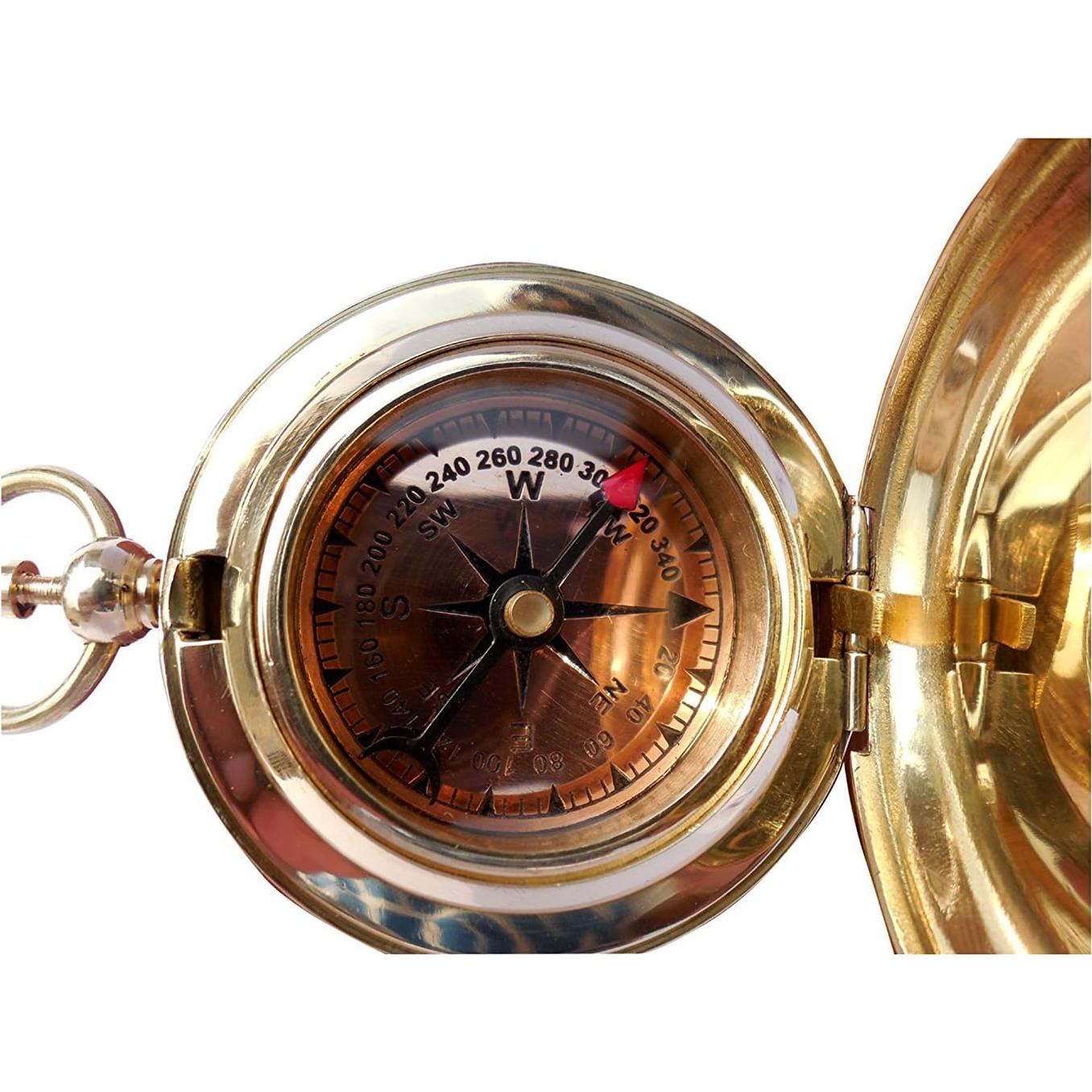 Brújula de Bronce Thor Instruments con Caja de Madera