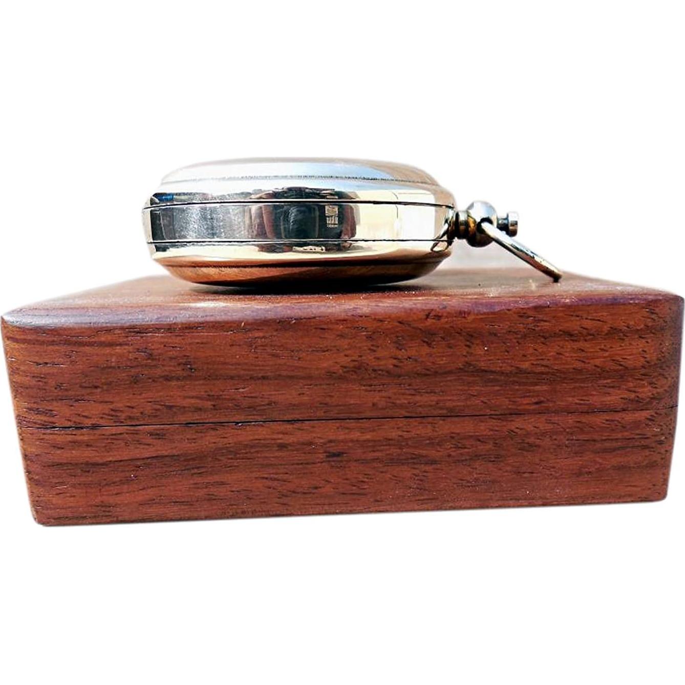 Brújula de Bronce Thor Instruments con Caja de Madera