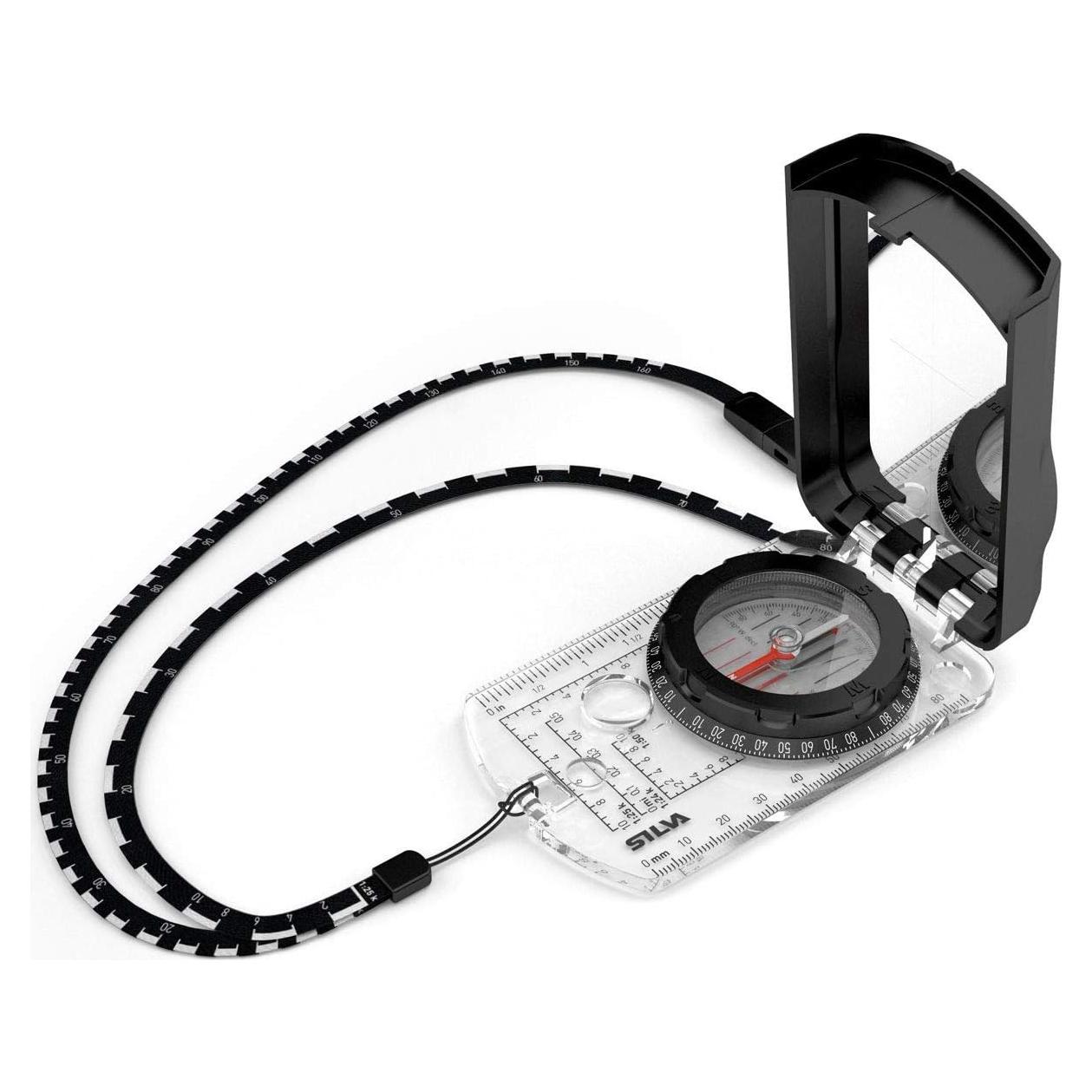 Compás Silva Ranger 2.0 Quad Negro con Cordón y Tarjeta de Pendiente