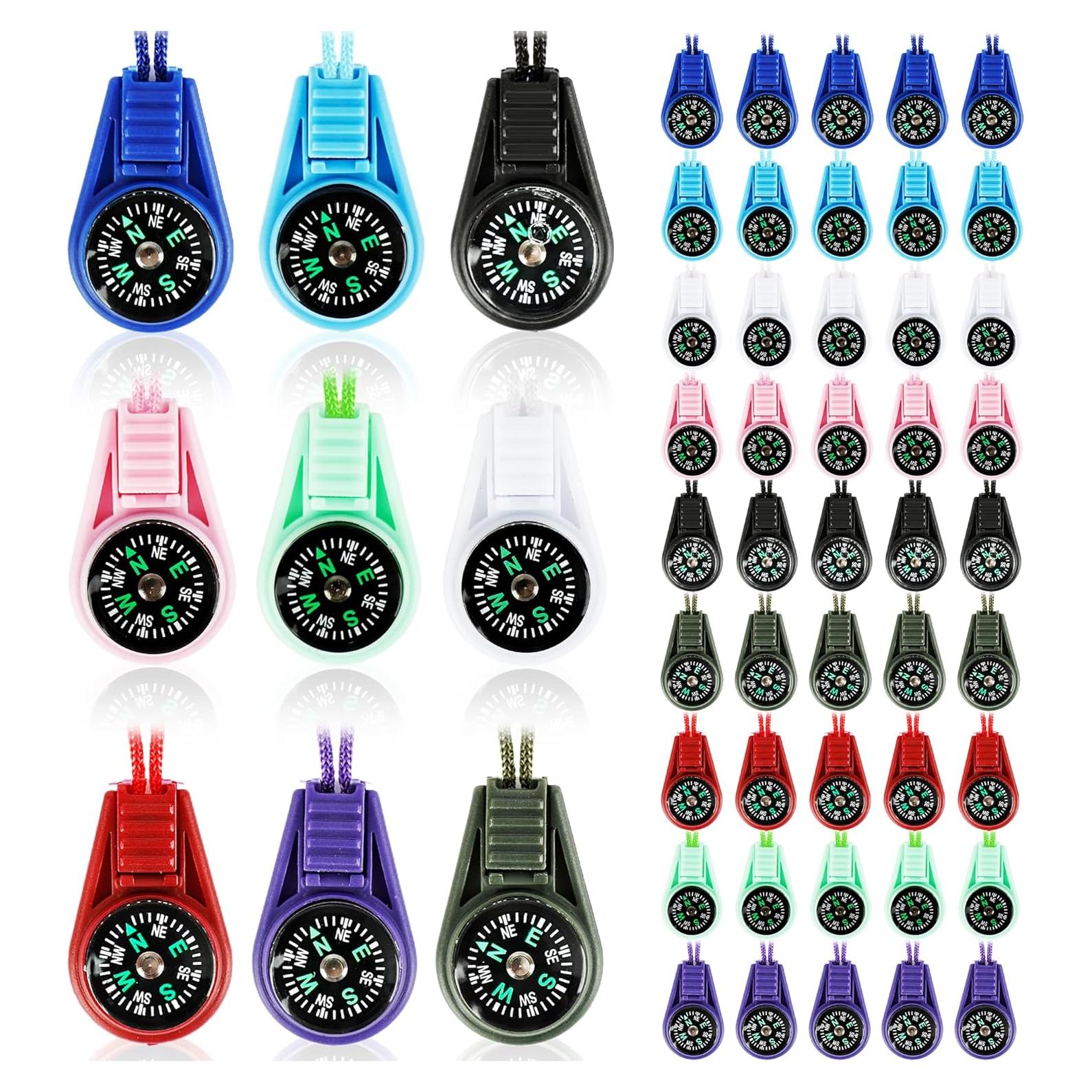 54 Mini Brújulas de Supervivencia Norcoin para Camping