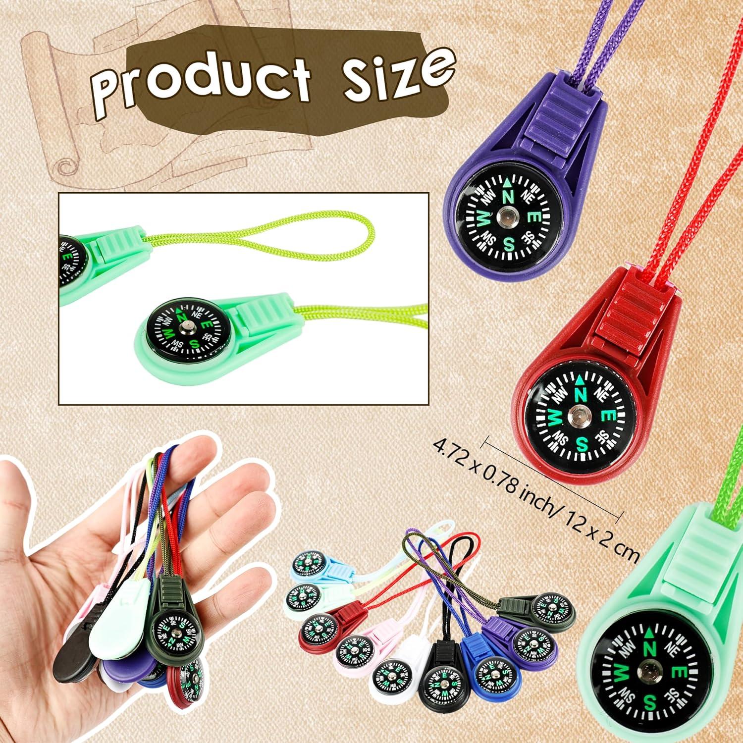 54 Mini Brújulas de Supervivencia Norcoin para Camping