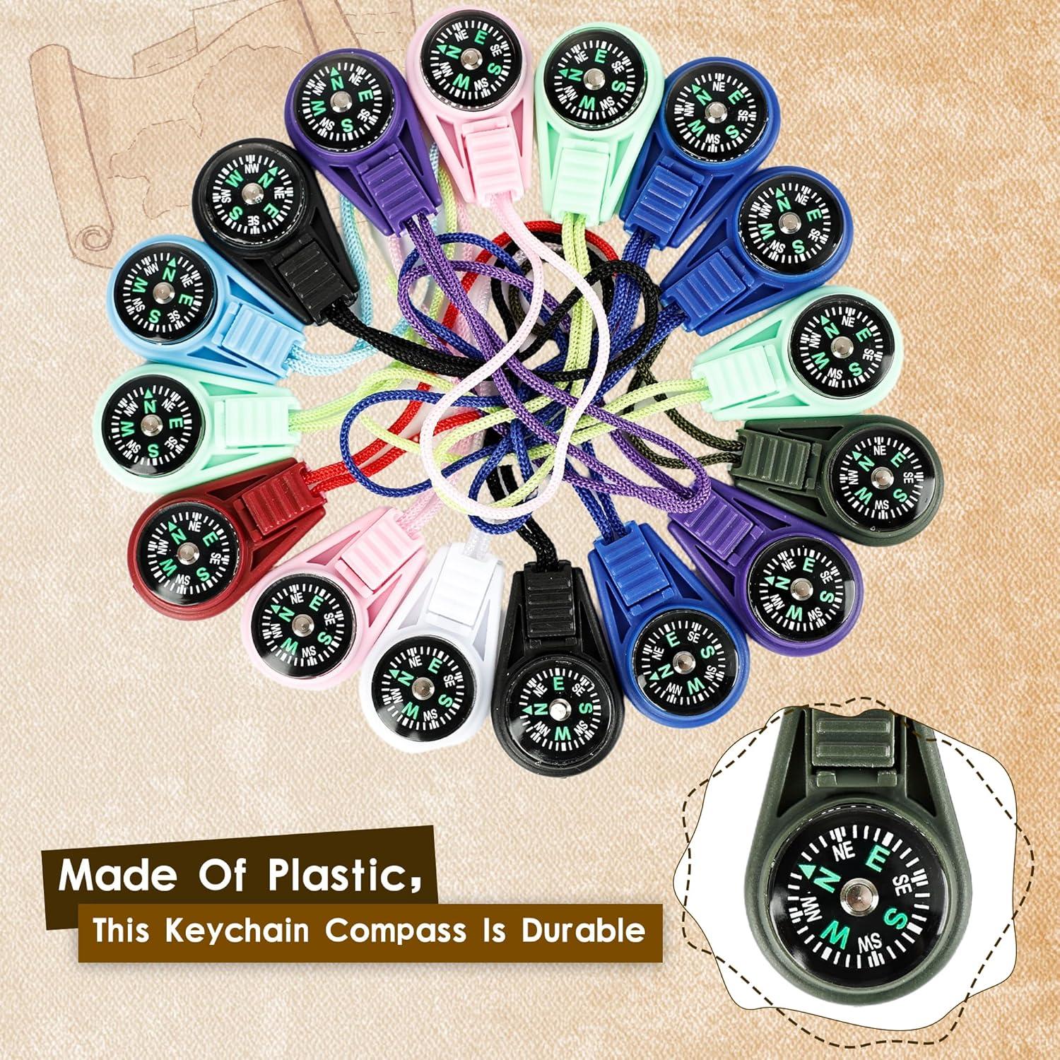 54 Mini Brújulas de Supervivencia Norcoin para Camping