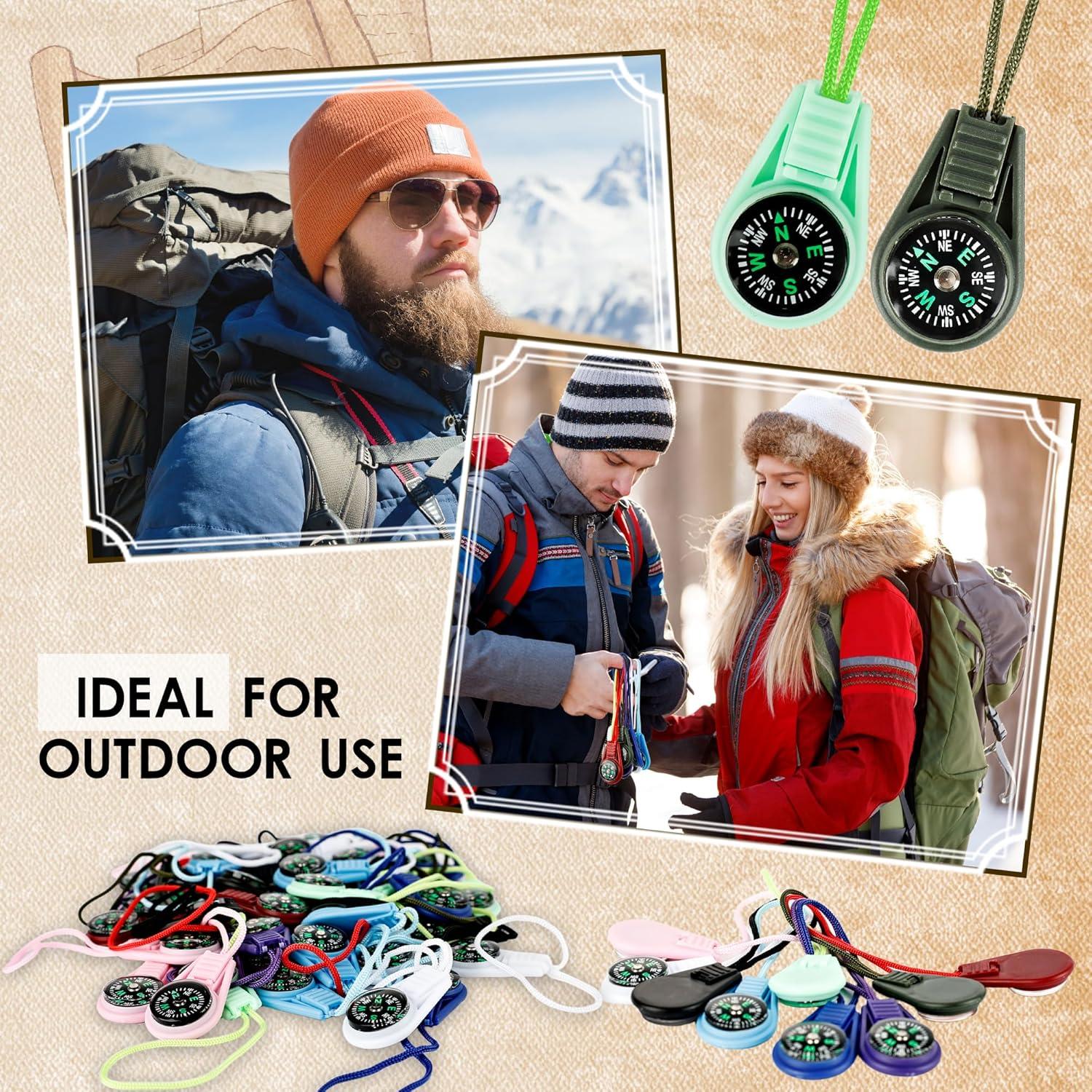 54 Mini Brújulas de Supervivencia Norcoin para Camping