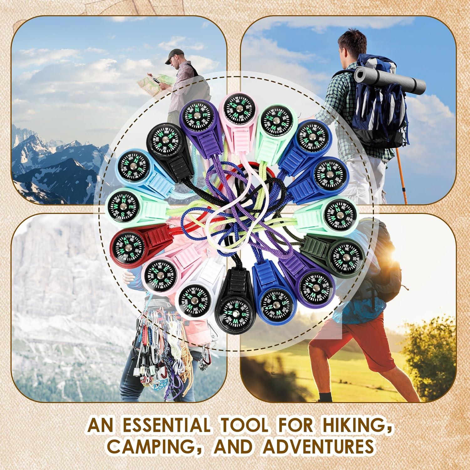 54 Mini Brújulas de Supervivencia Norcoin para Camping