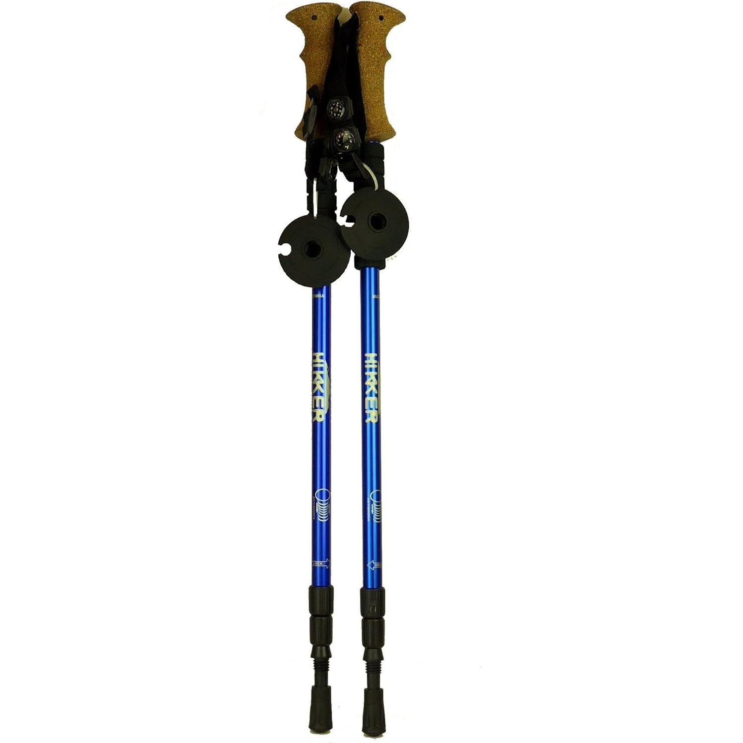 Bastones de Senderismo Hikker HP-5 Antichoque 2-Pack con Brújula