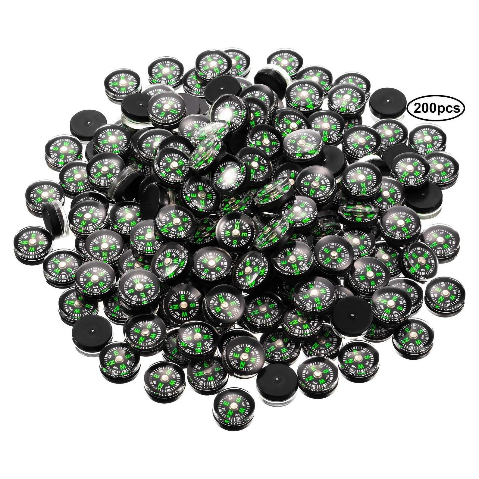 200 Piezas Brújula de Botón BBTO para Camping y Senderismo