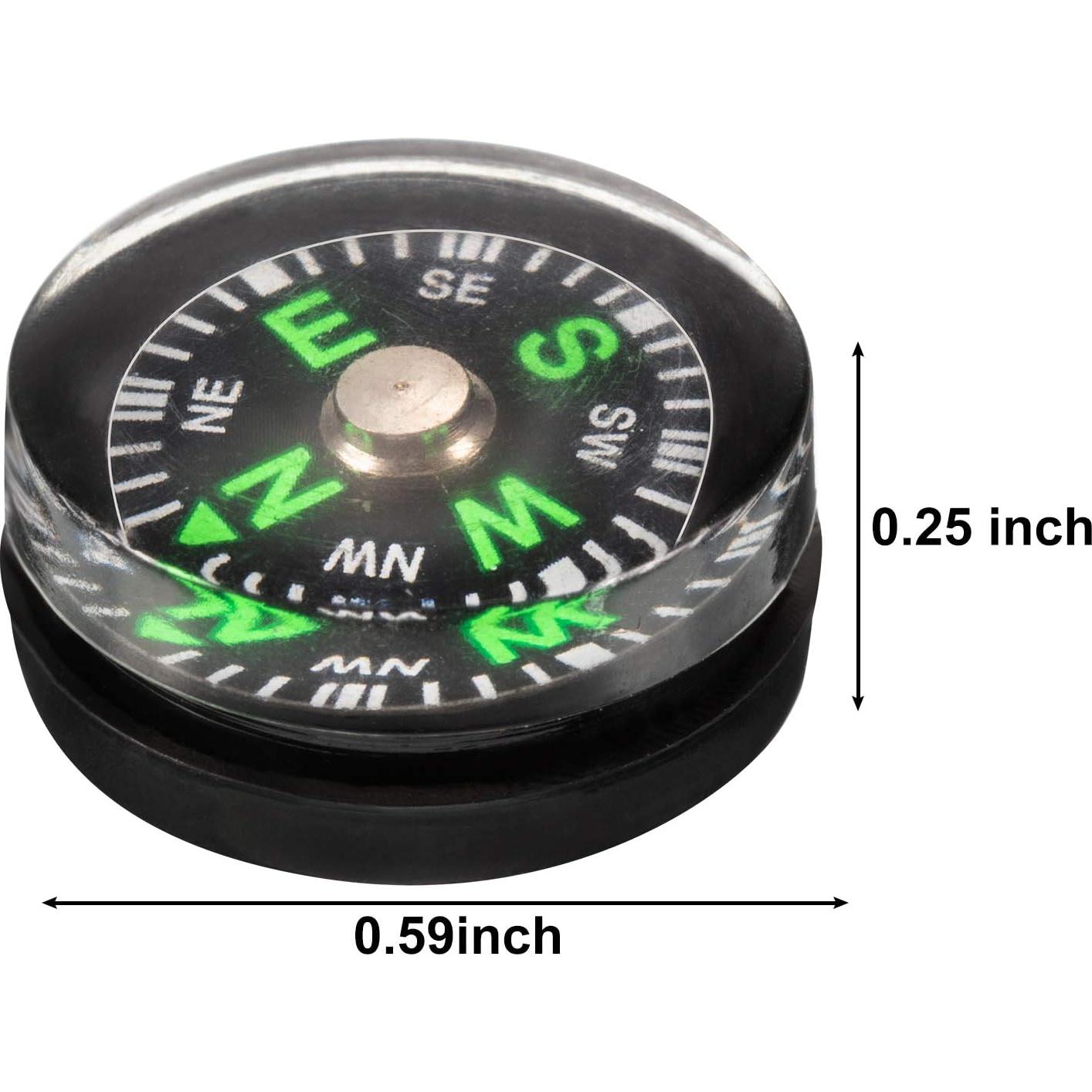 200 Piezas Brújula de Botón BBTO para Camping y Senderismo