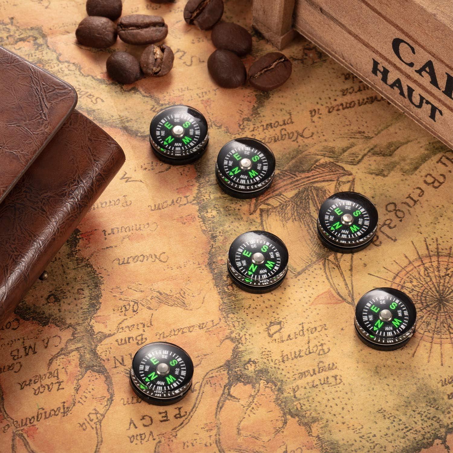 200 Piezas Brújula de Botón BBTO para Camping y Senderismo