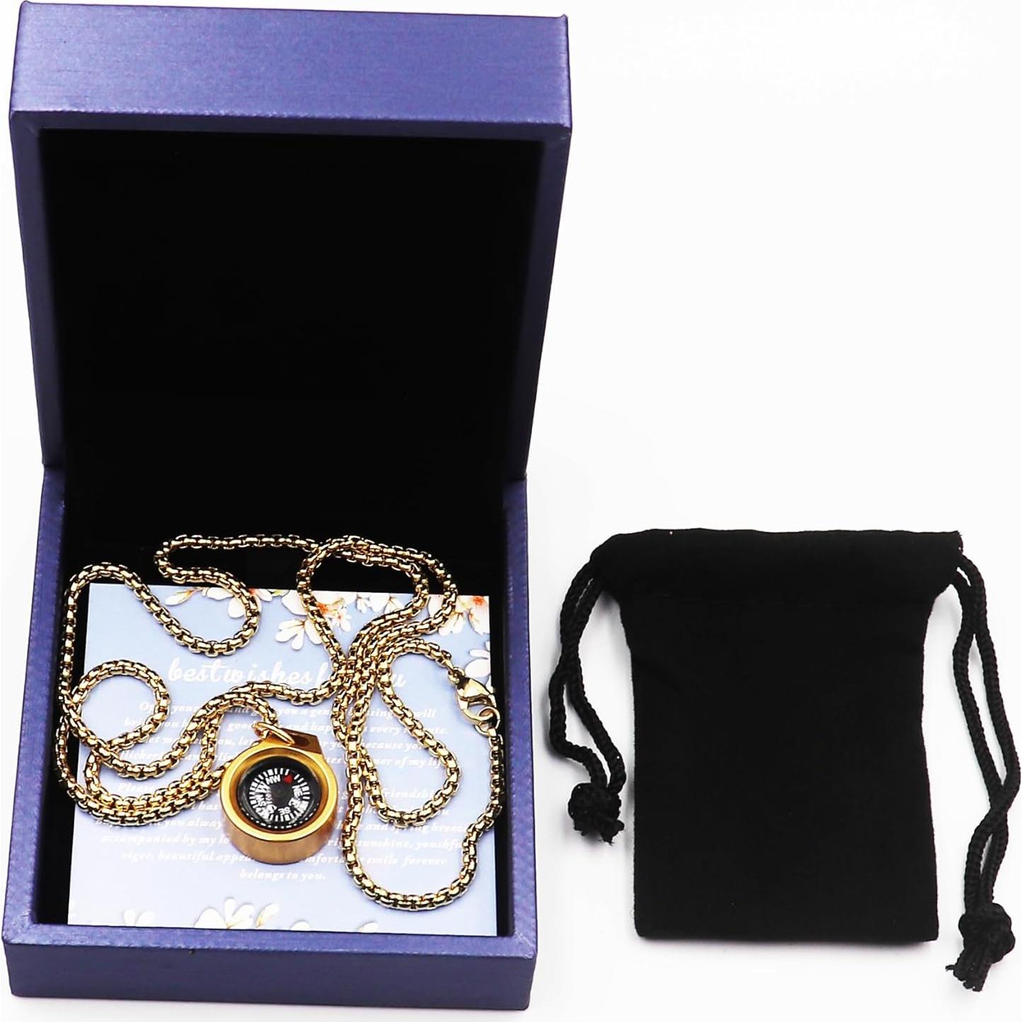 Collar de brújula de metal DETUCK CN-1-G para camping