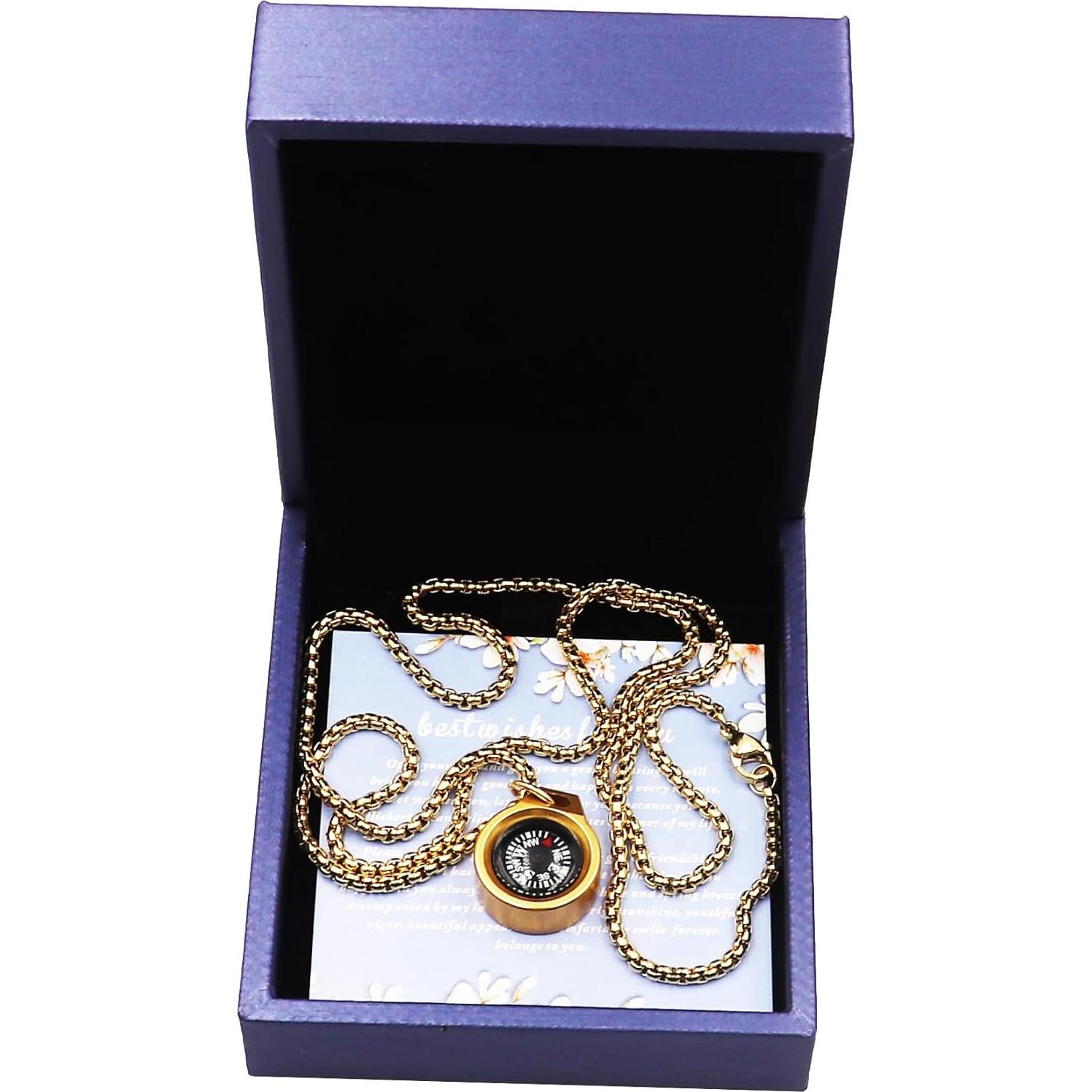 Collar de brújula de metal DETUCK CN-1-G para camping