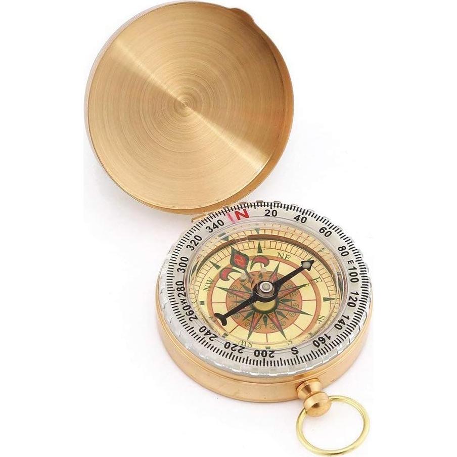 Brújula de Senderismo Rongon Luminosa Retro 120x50mm