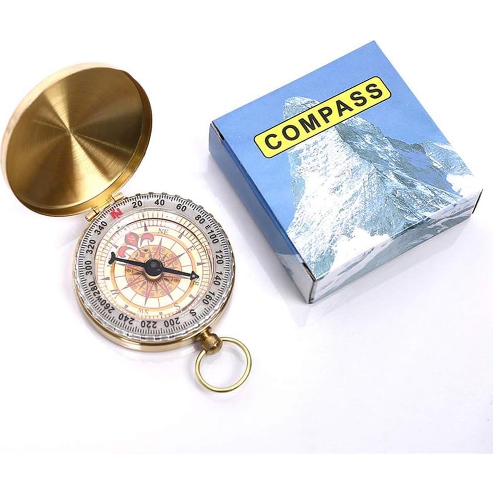 Brújula de Senderismo Rongon Luminosa Retro 120x50mm