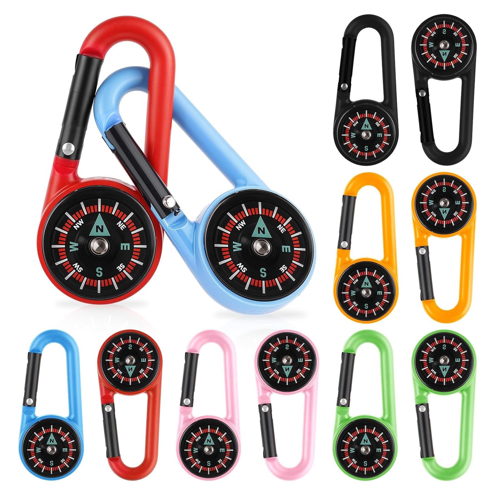 12 Llavero de Brújula Styquenzer Colorido para Camping