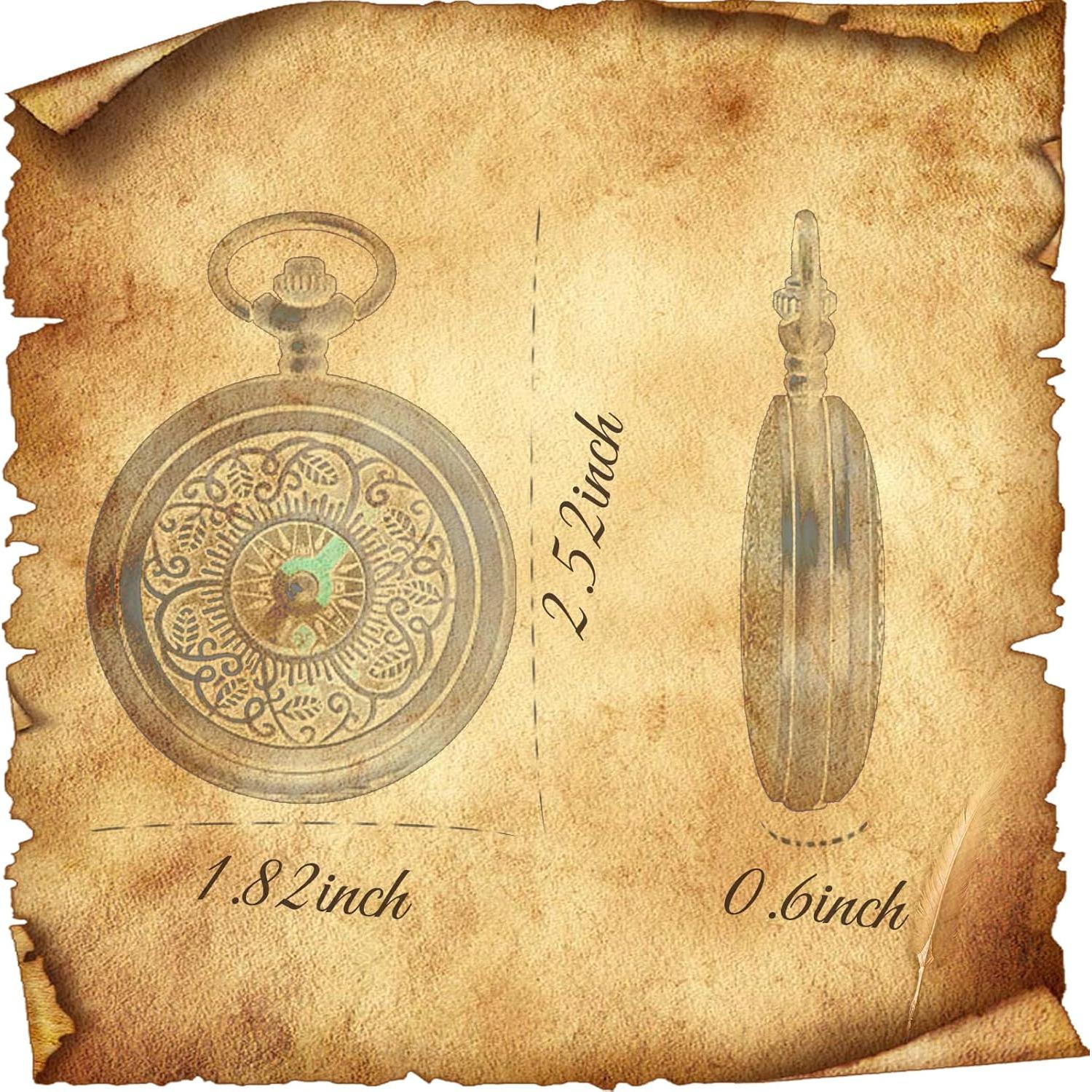 Brújula de Bronce Antiguo YKQuarnion Impermeable para Camping