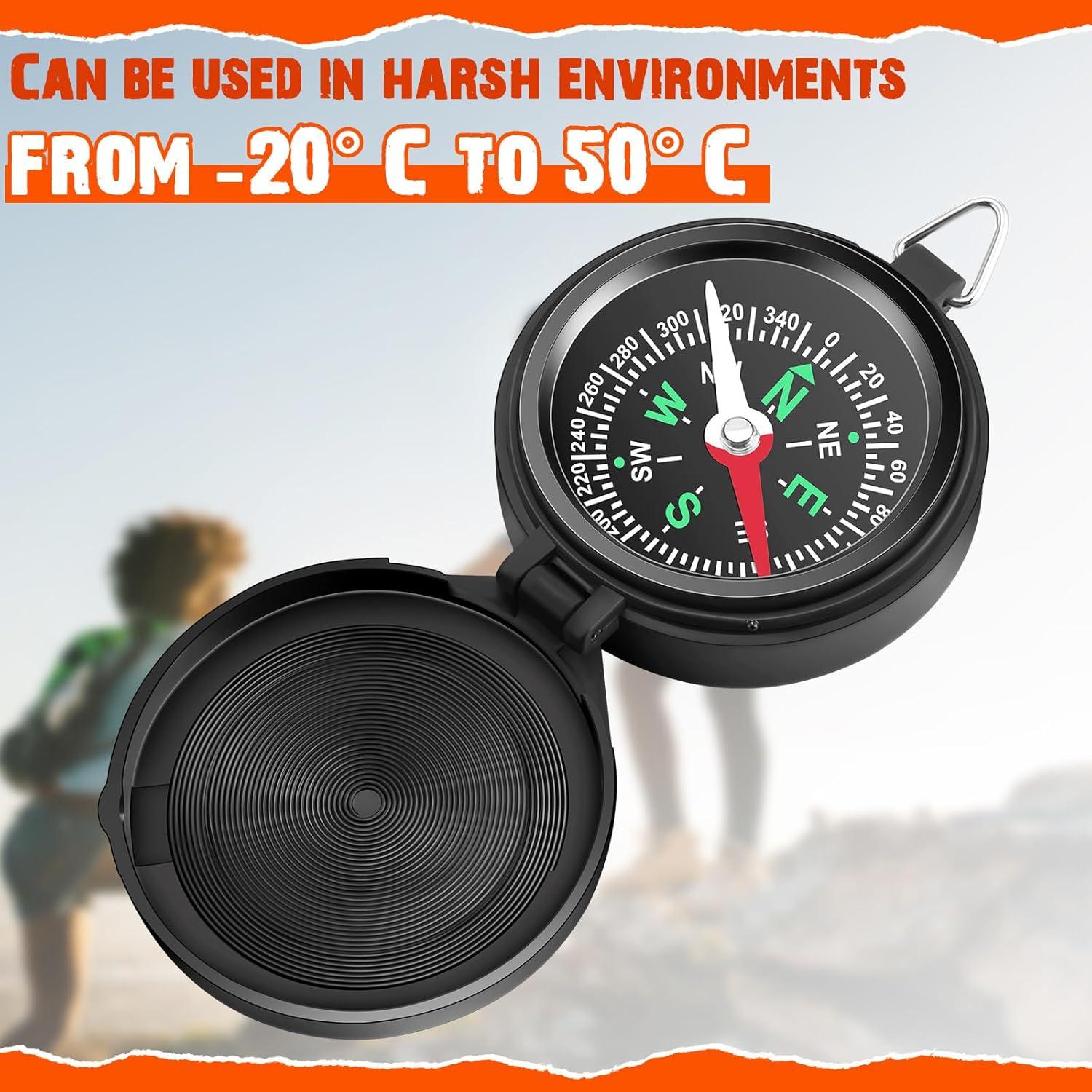 Brújula de Supervivencia JaGely 24 Pcs Compacta para Camping