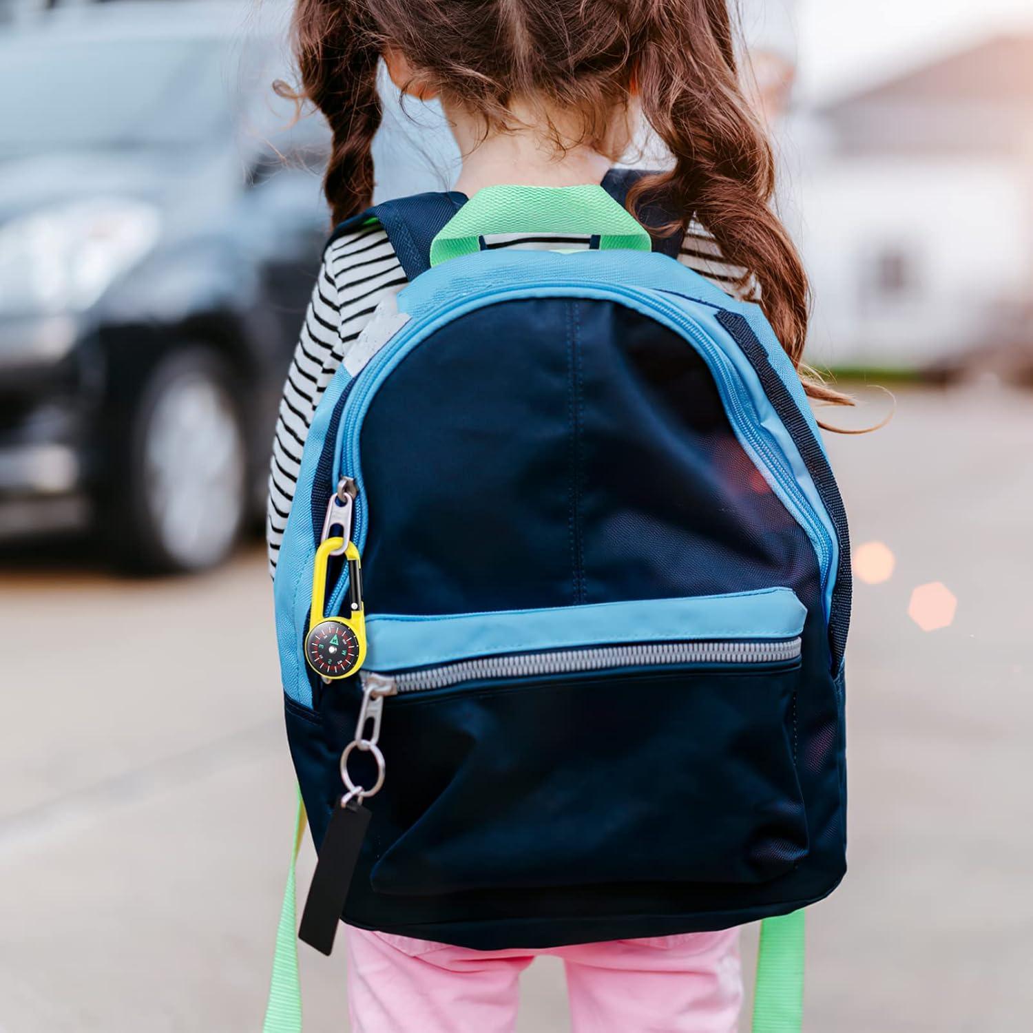 24 Llavero Mosquetón con Brújula Toyvian para Camping