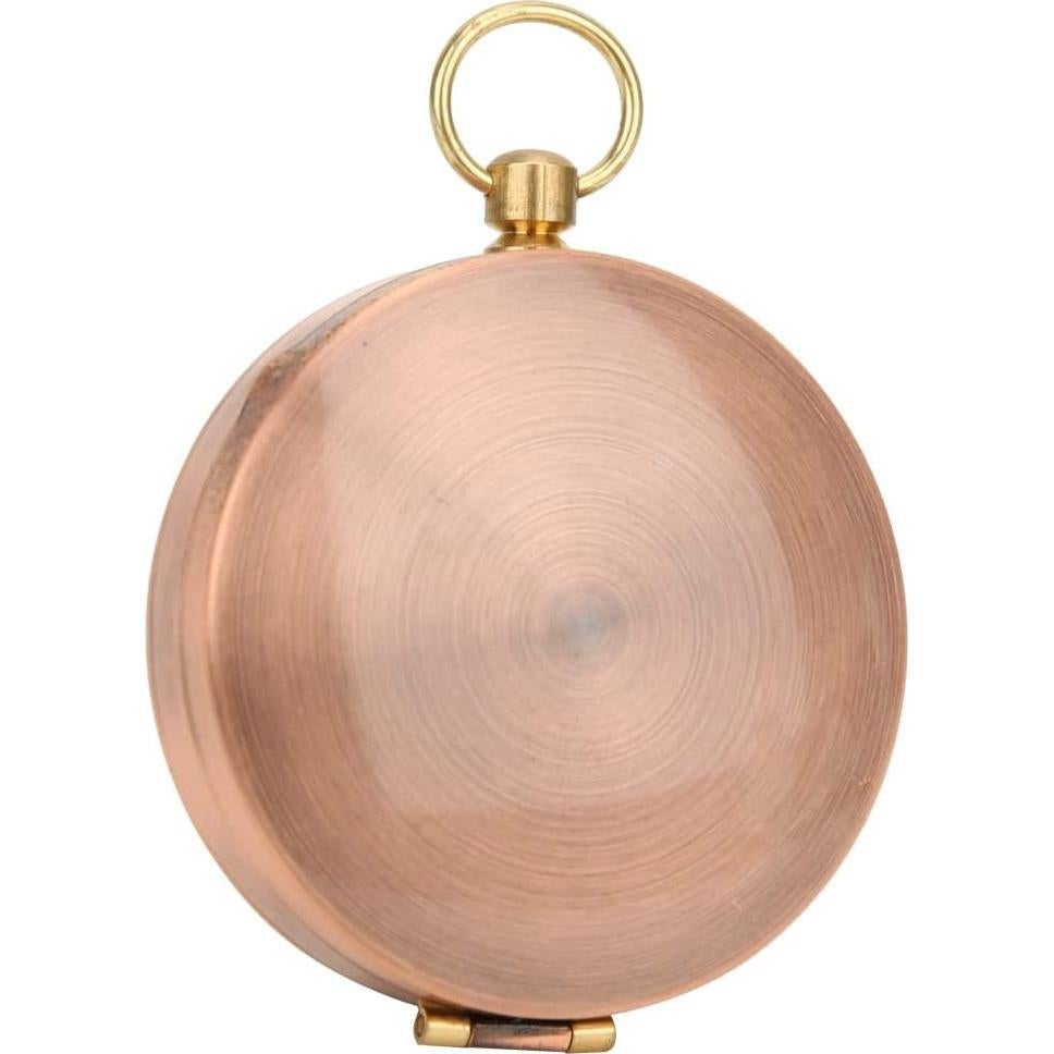 Brújula de bolsillo Joyzan vintage de cobre para camping