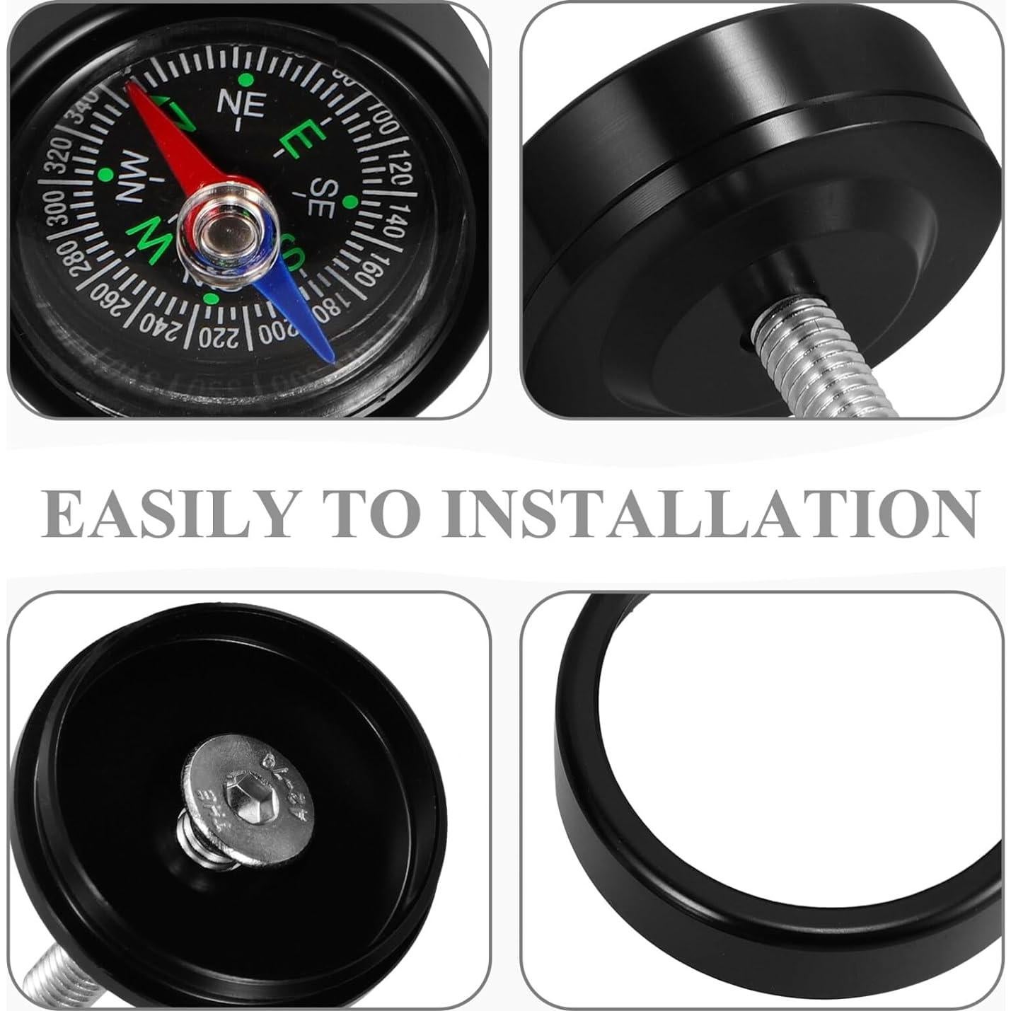 Brújula para Bicicleta SUPVOX 3.5cm Montaje en Manillar