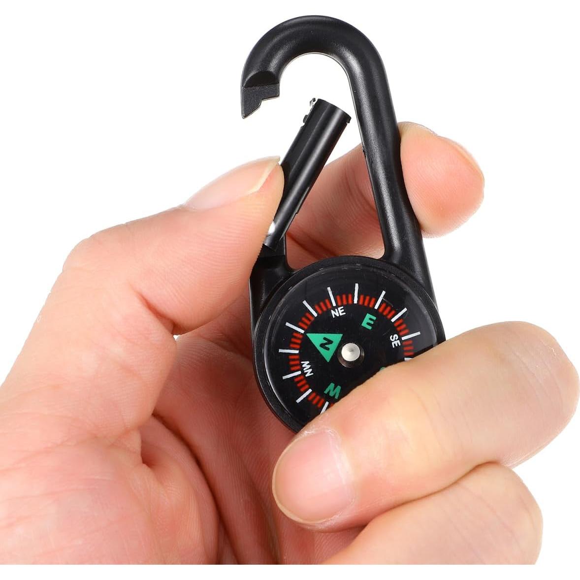 STOBOK 24pcs Compás de Metal con Carabineras para Camping