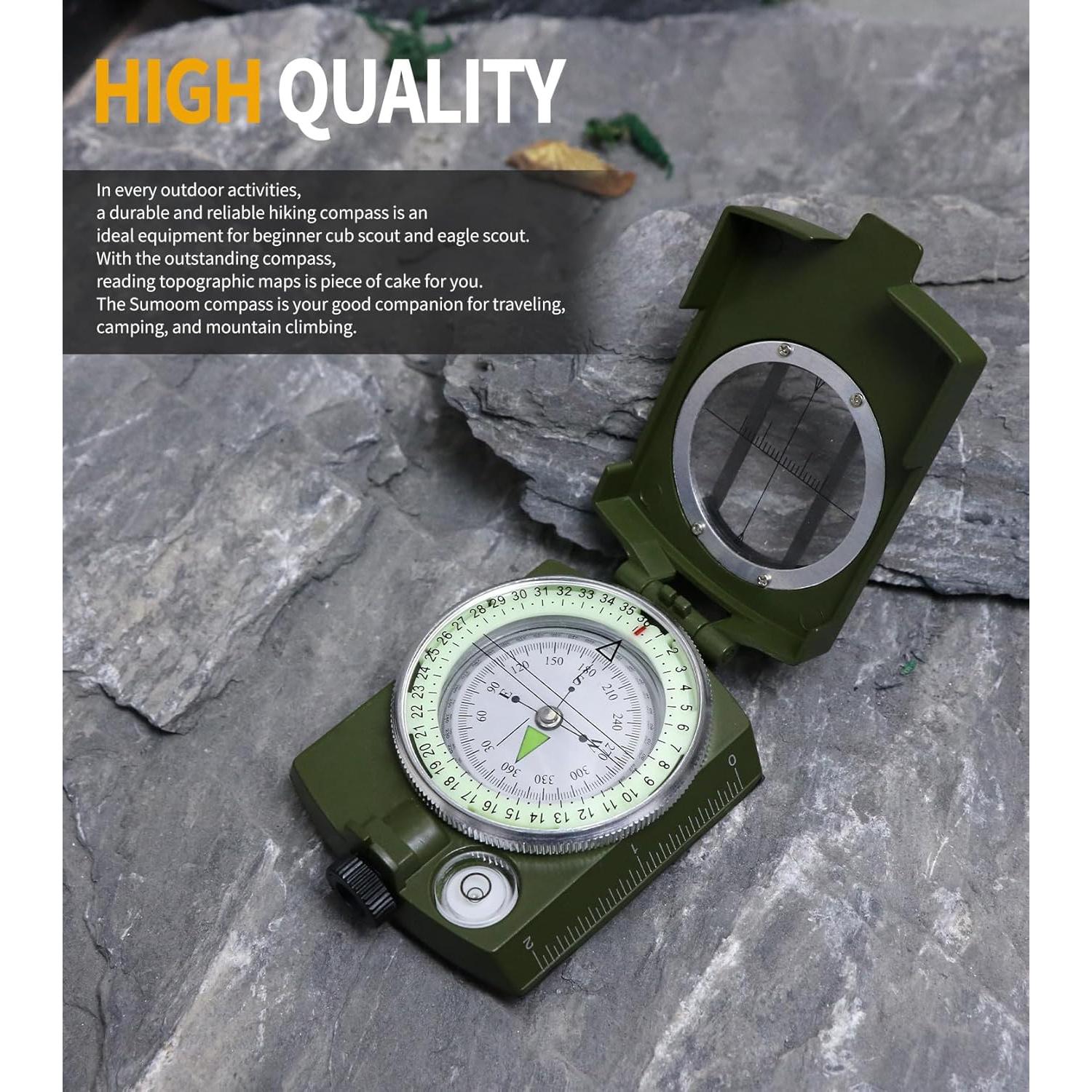 Brújula de Camping LGRZYEC ZN-33 Bronce 5.08cm para Senderismo