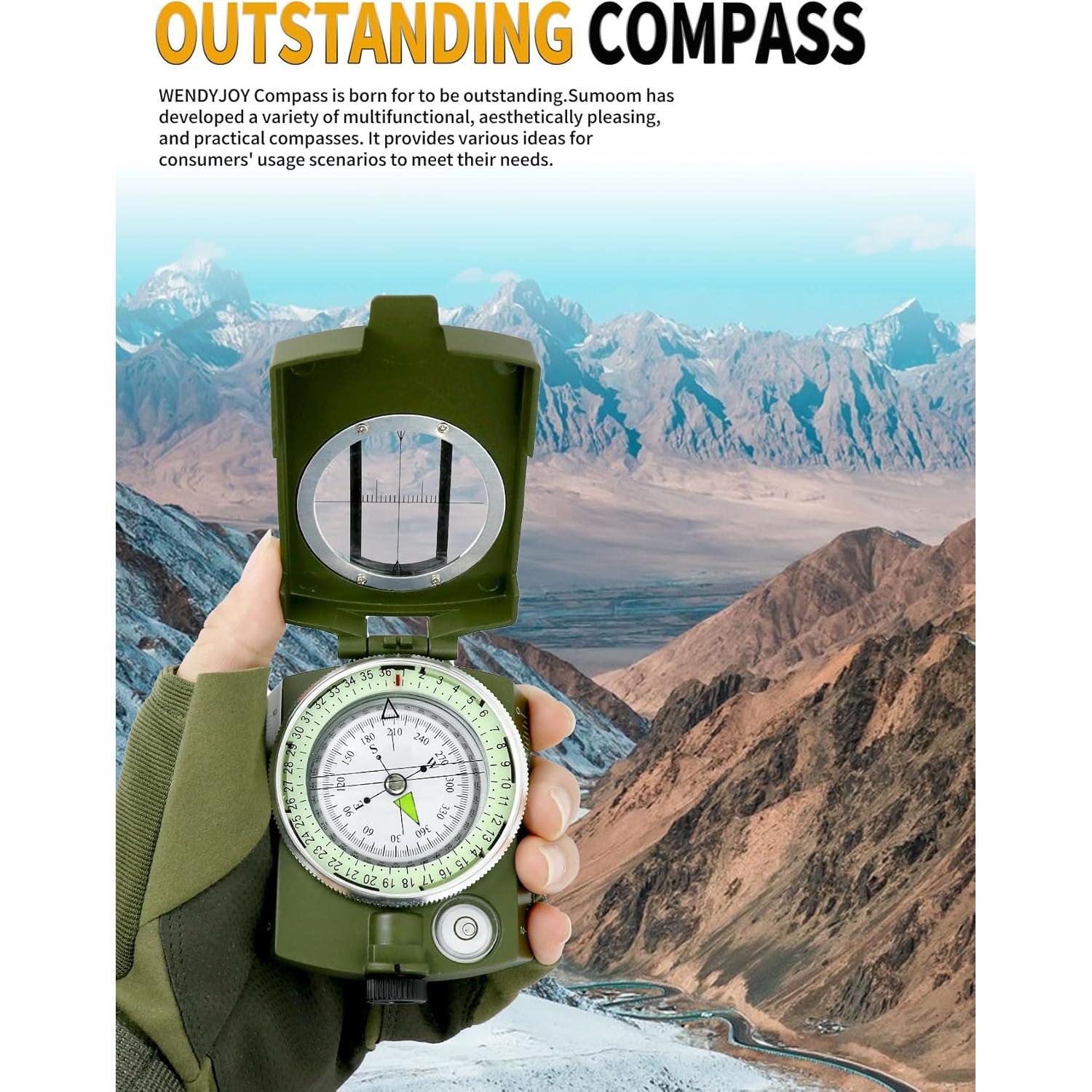 Brújula de Camping LGRZYEC ZN-33 Bronce 5.08cm para Senderismo