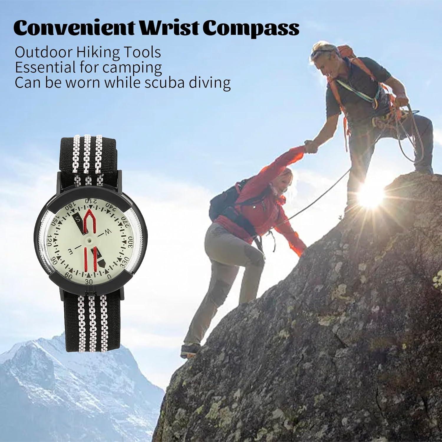 Reloj de brújula OUKENS portátil impermeable para camping