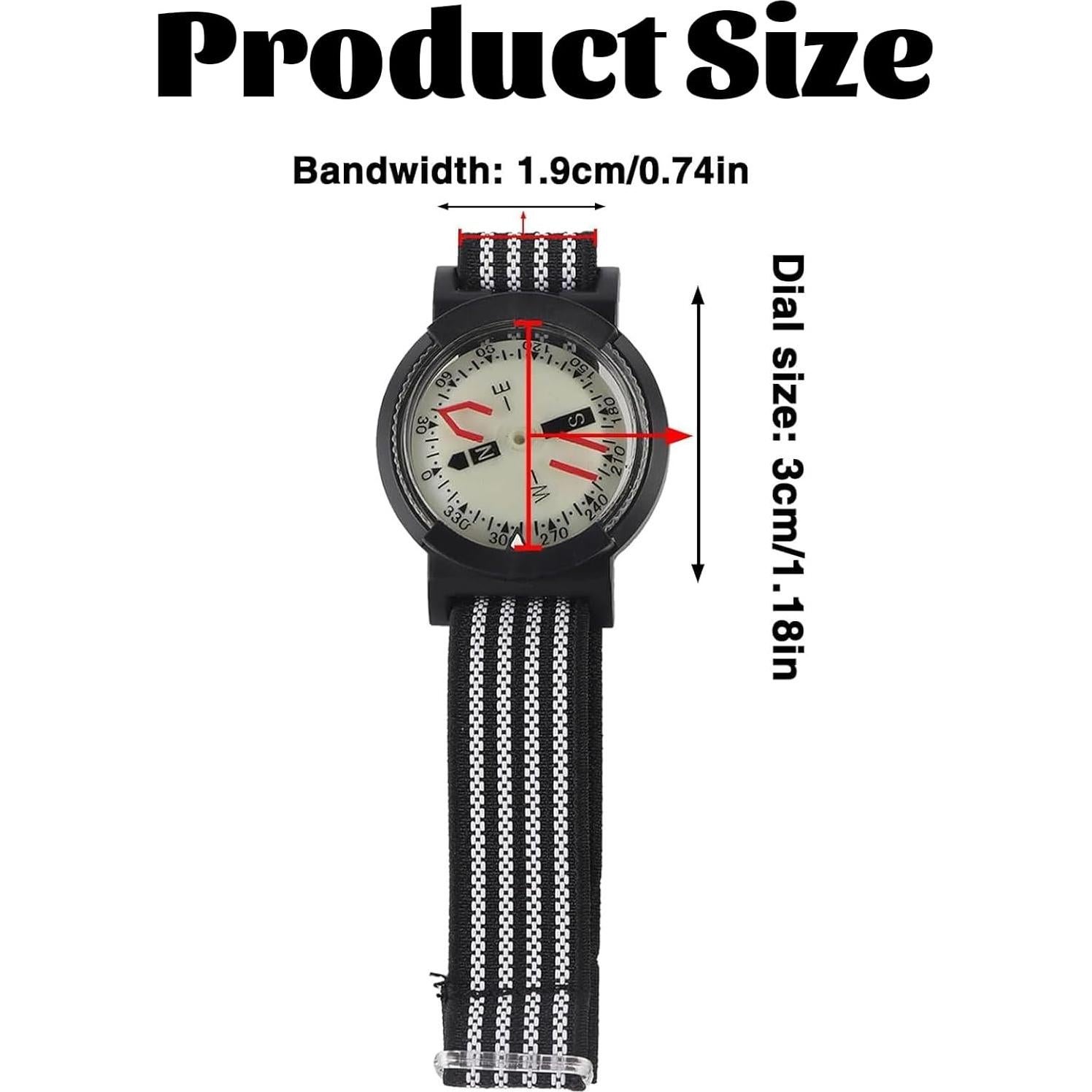 Reloj de brújula OUKENS portátil impermeable para camping